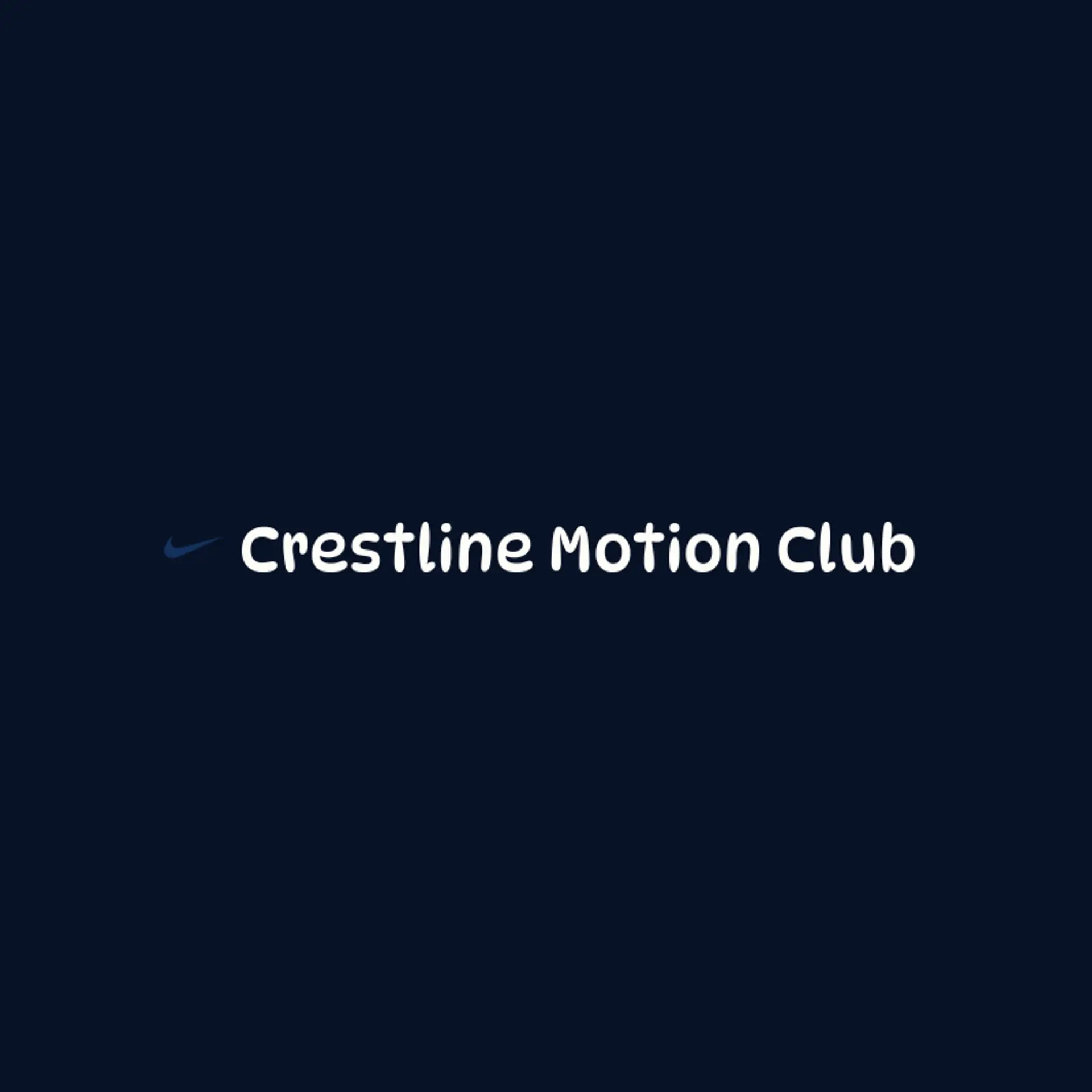 Crestline Motion Club logo for swoosh