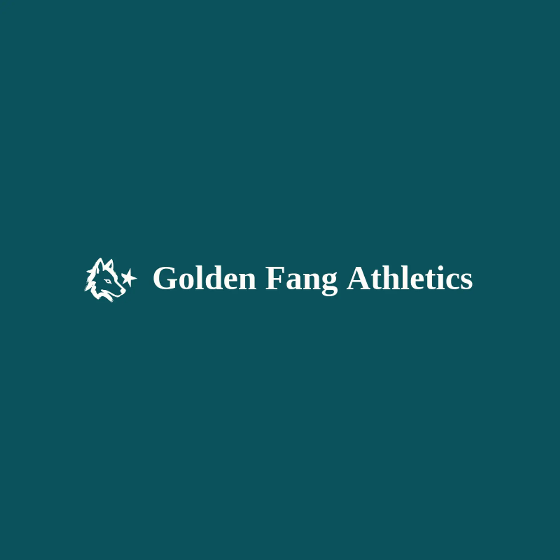 Golden Fang Athletics logo for wolf head