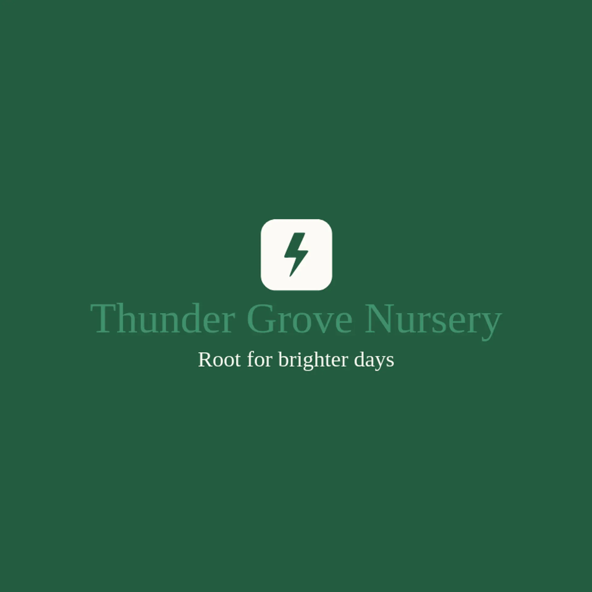 Thunder Grove Nursery logo for thunder