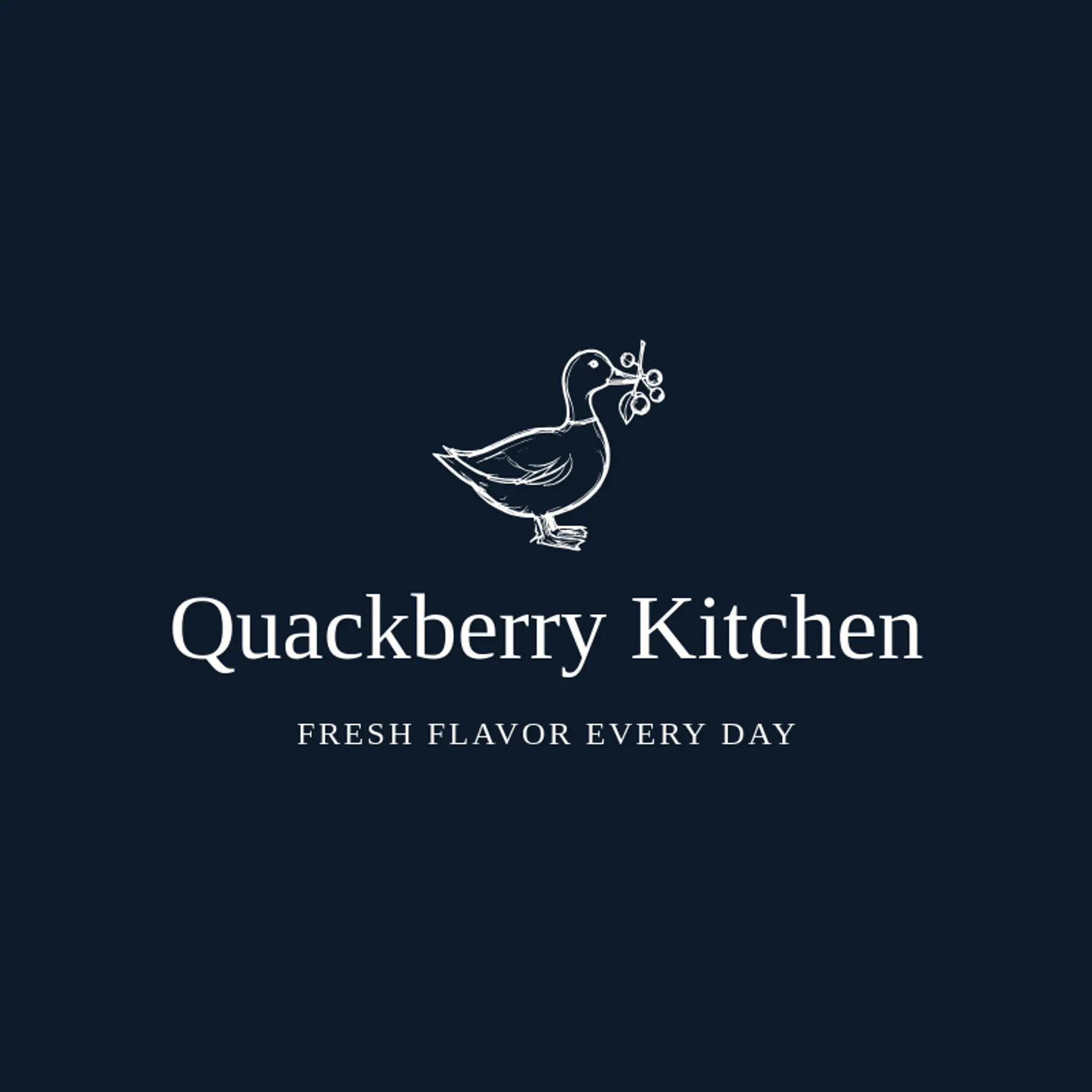 Quackberry Kitchen logo for duck