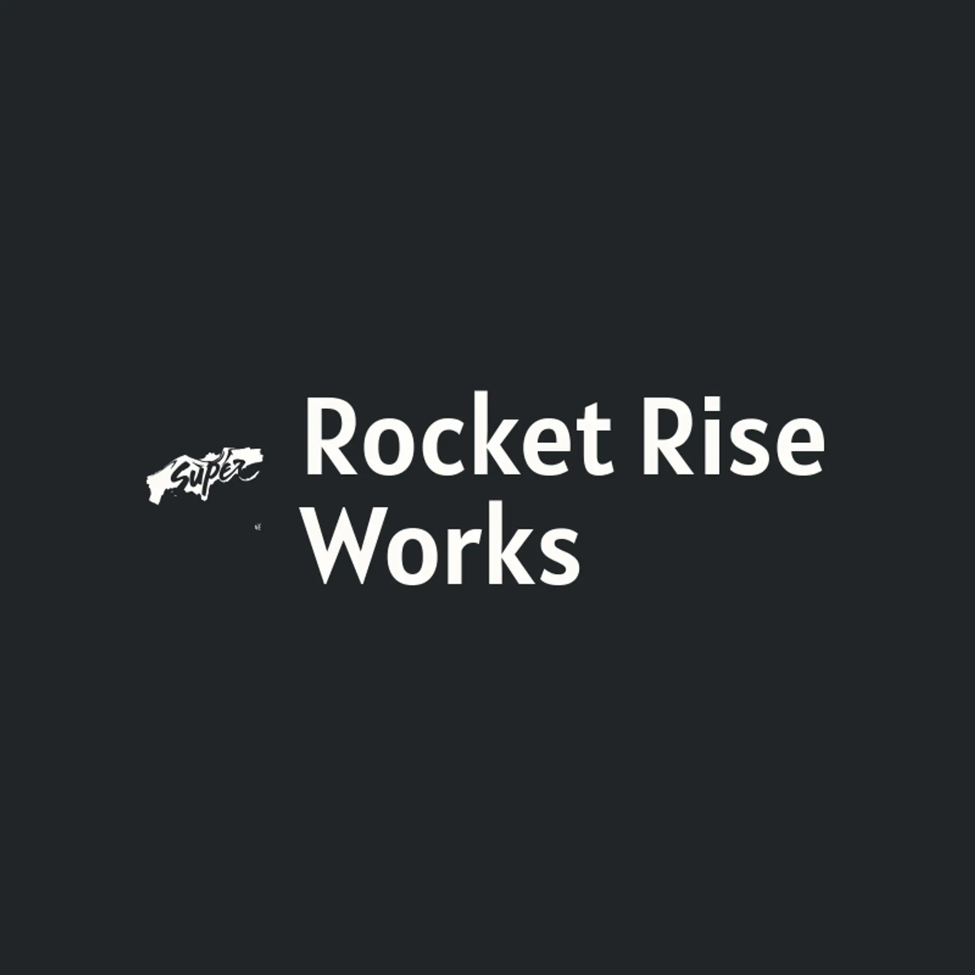 Rocket Rise Works logo for super