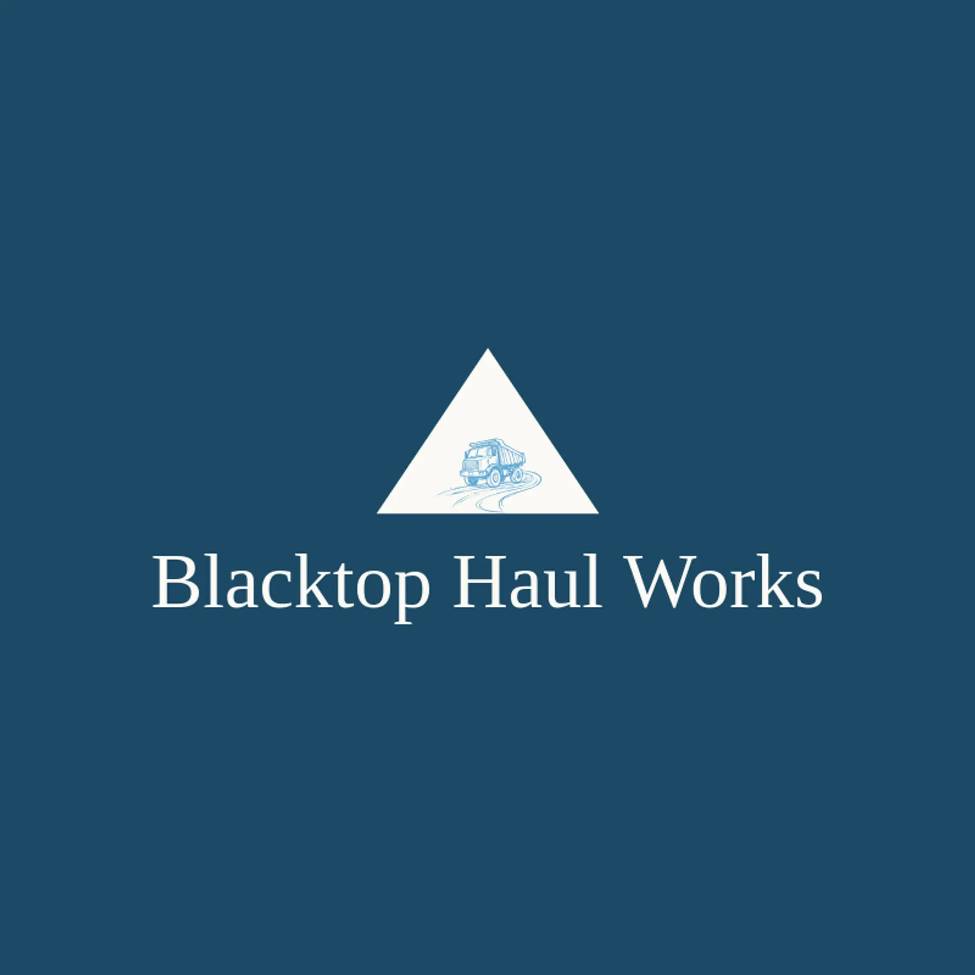 Blacktop Haul Works logo for dump truck