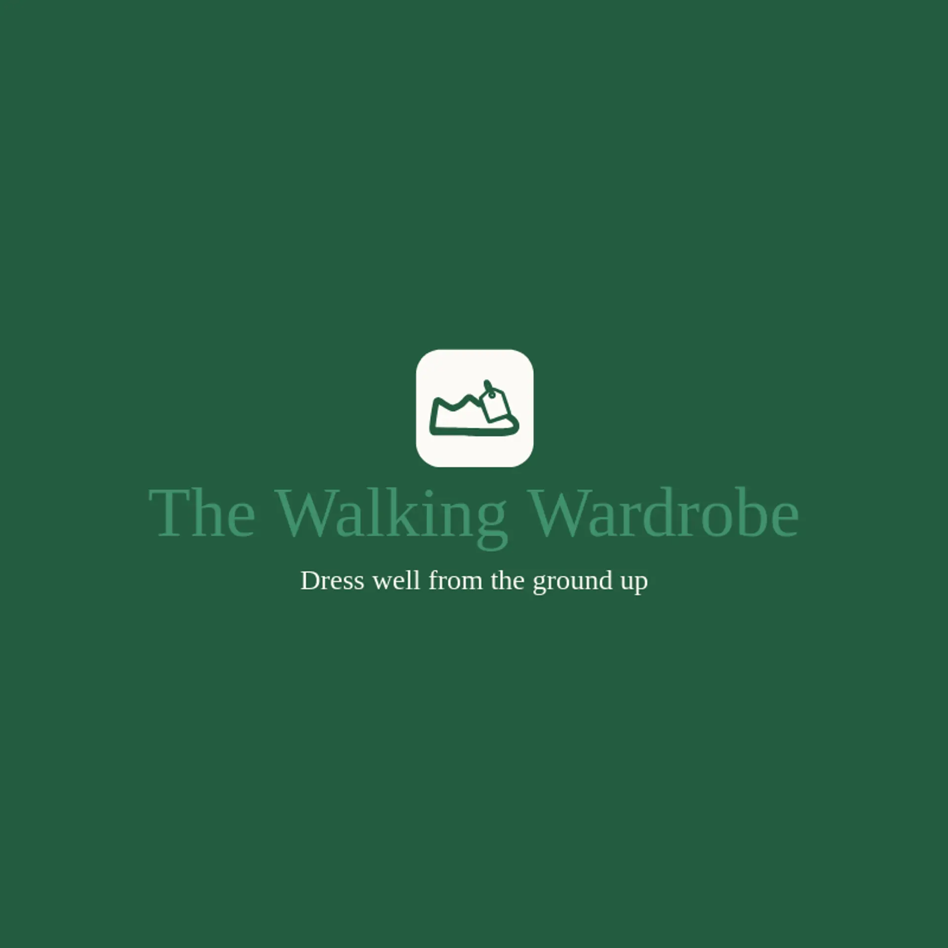 The Walking Wardrobe logo for shoe store