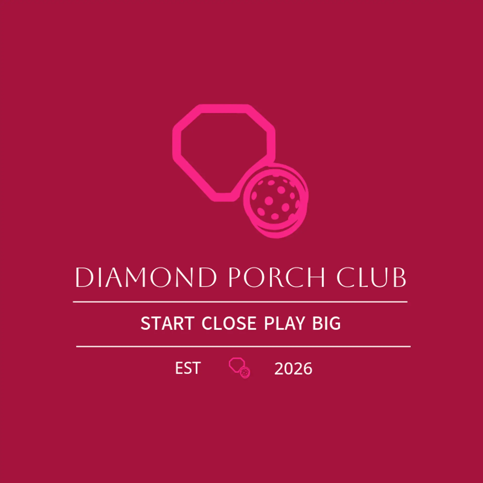 Diamond Porch Club logo for wiffleball