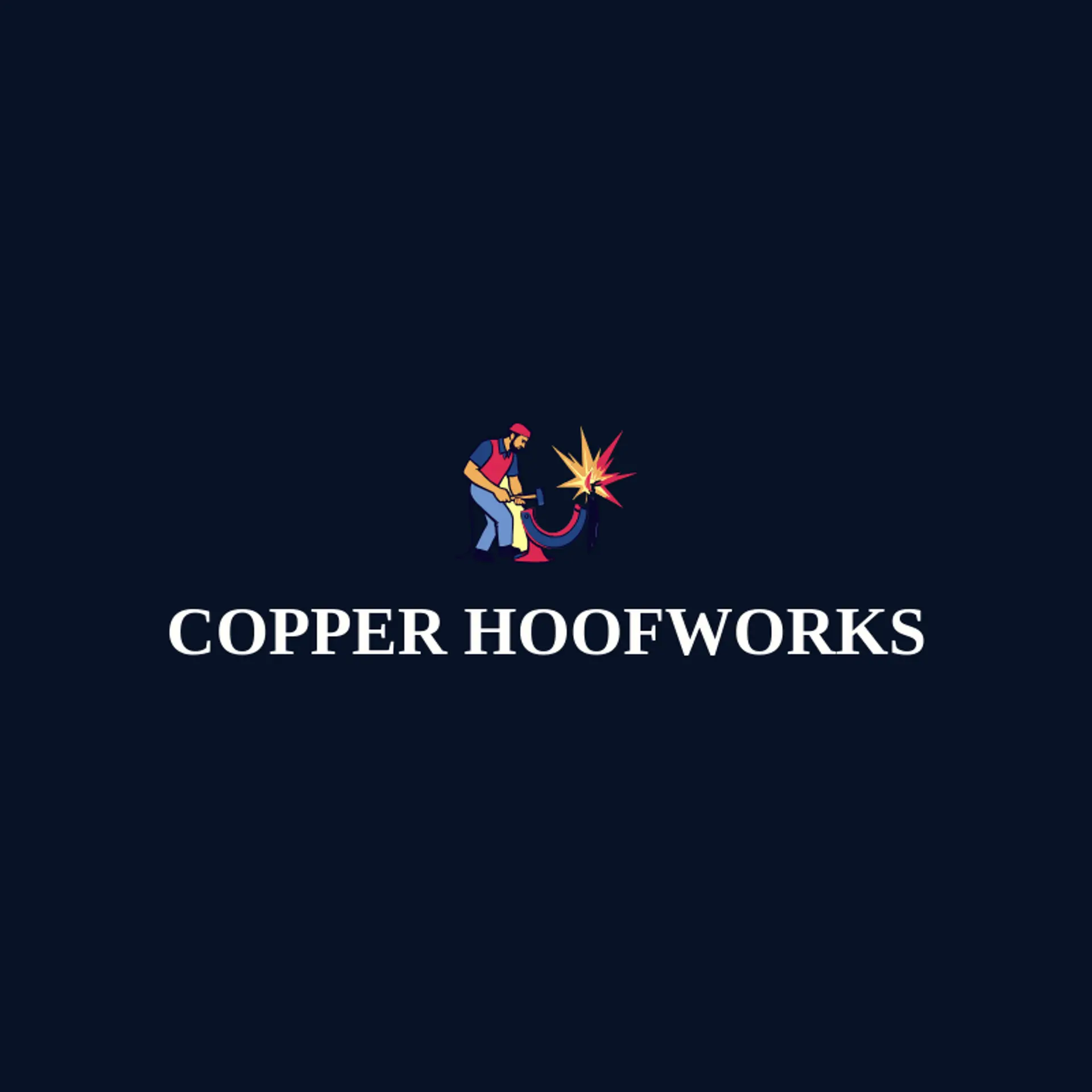 Copper Hoofworks logo for farrier