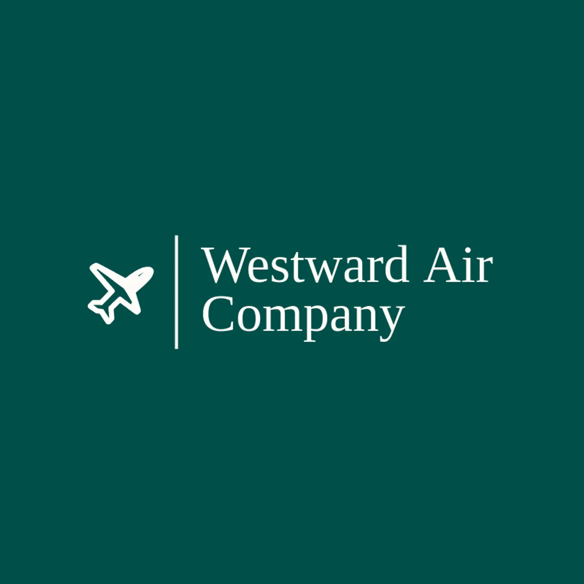 Westward Air Company logo for flight