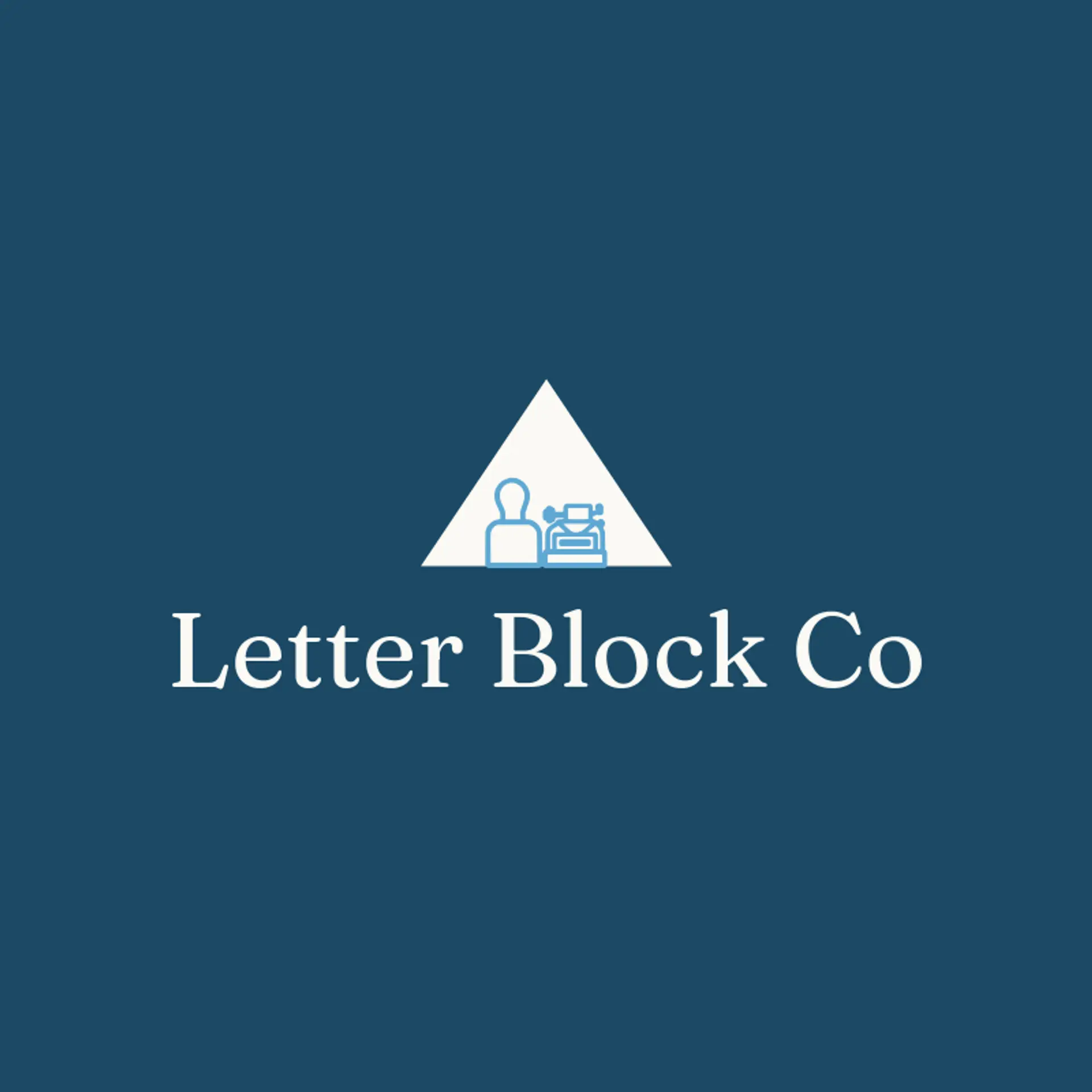 Letter Block Co logo for printing press