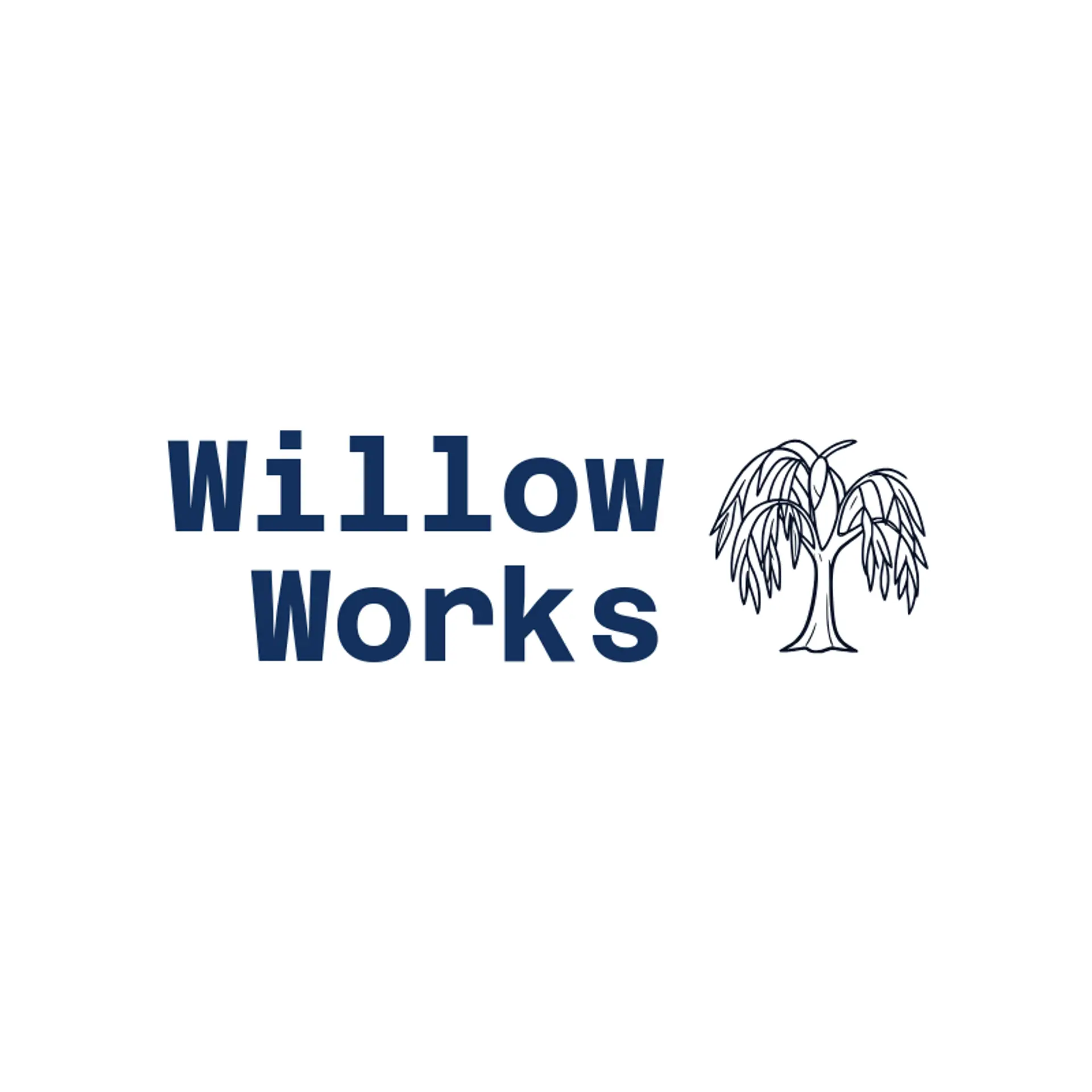 Willow Works logo for tree