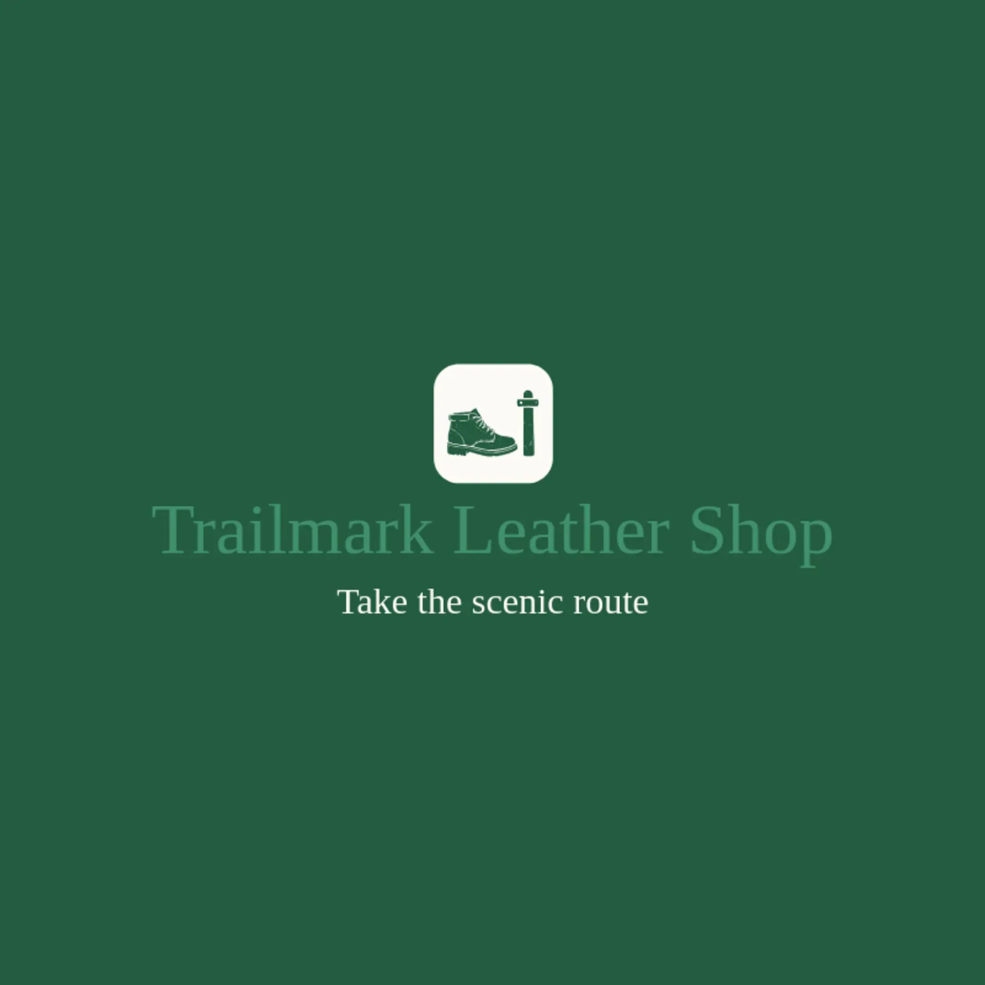 Trailmark Leather Shop logo for leather
