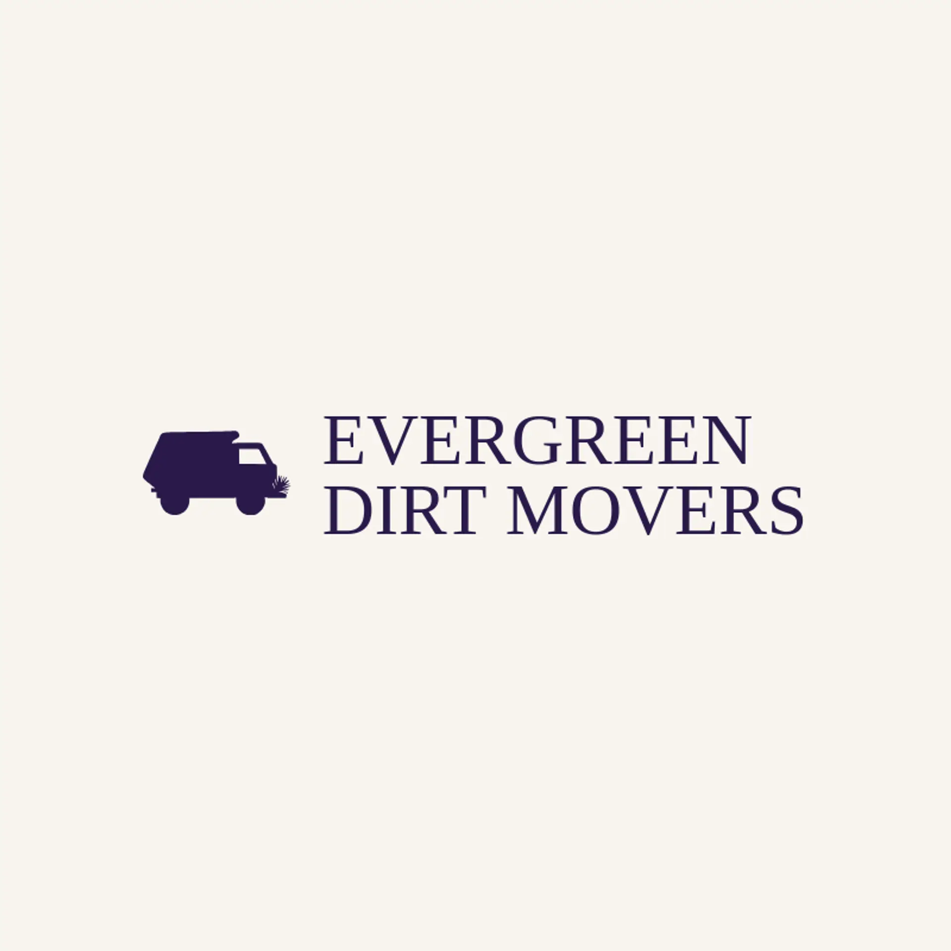 Evergreen Dirt Movers logo for dump truck