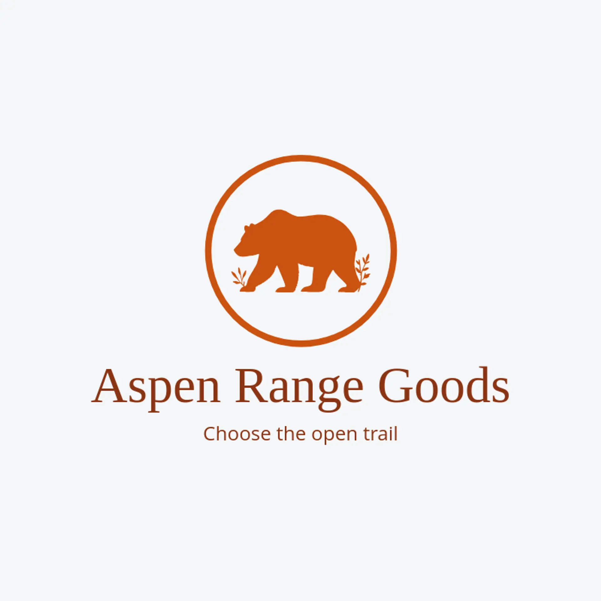 Aspen Range Goods logo for grizzly bear