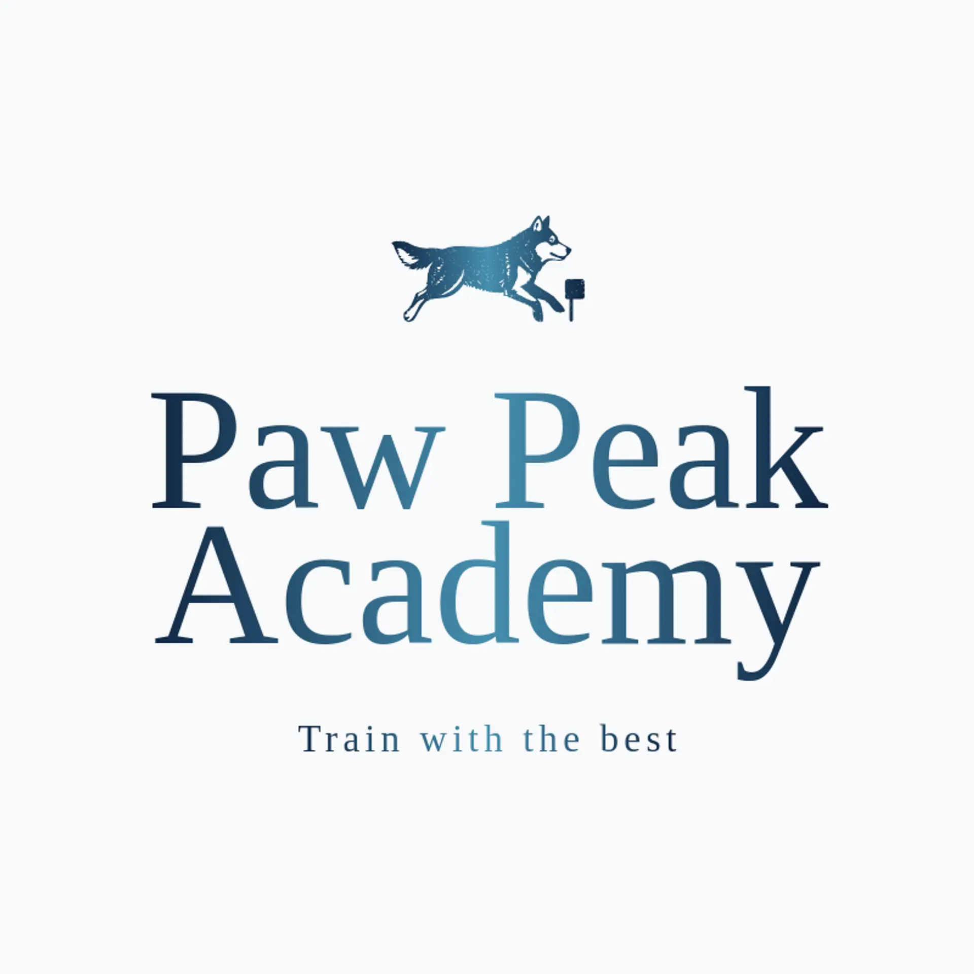 Paw Peak Academy logo for husky