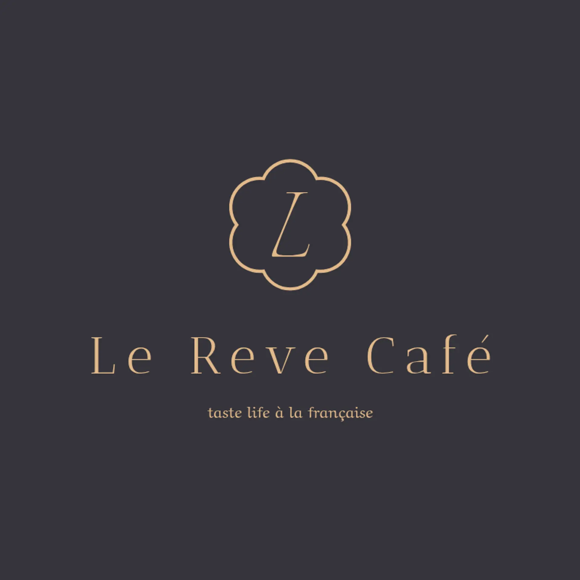 Le Reve Café logo for french cafe