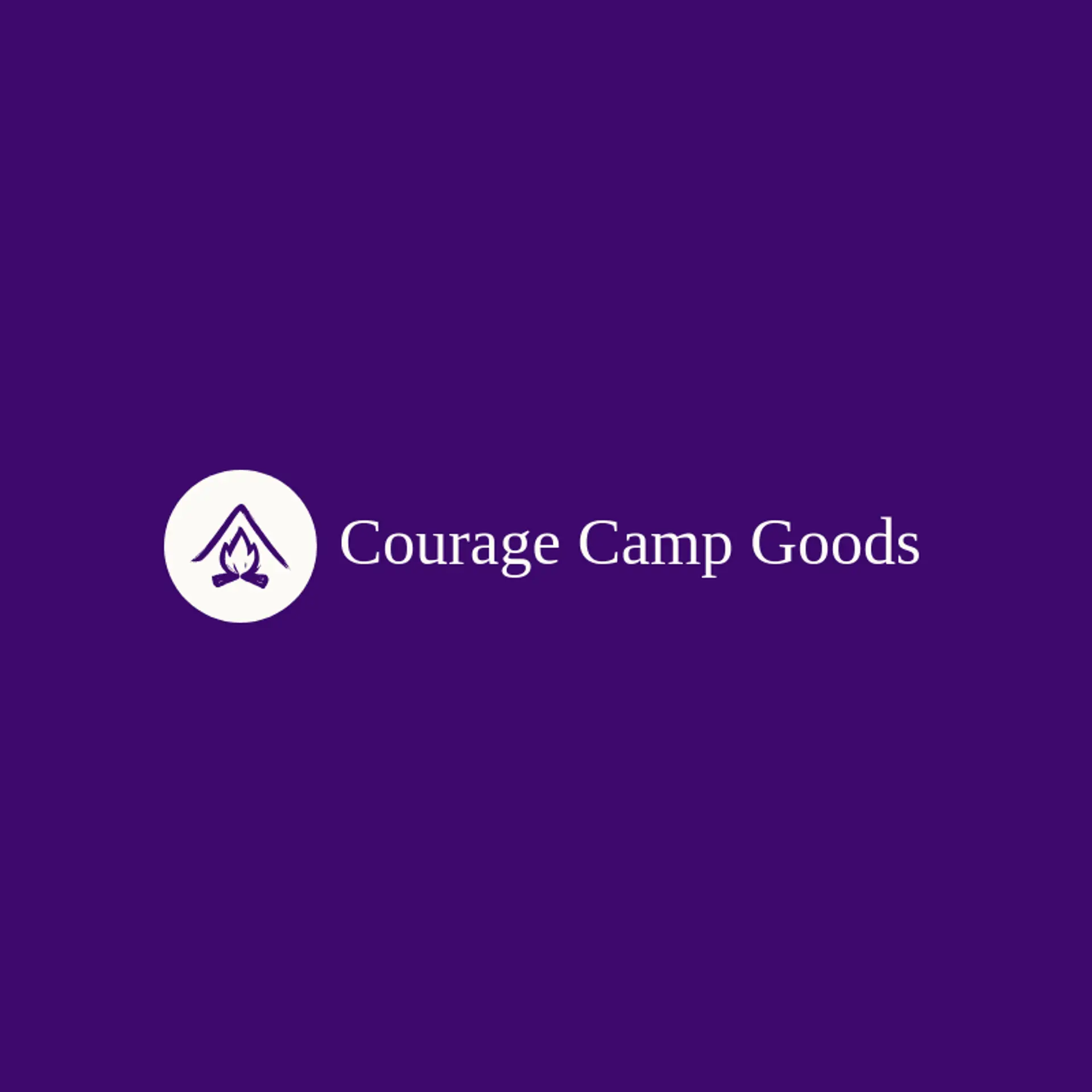 Courage Camp Goods logo for army