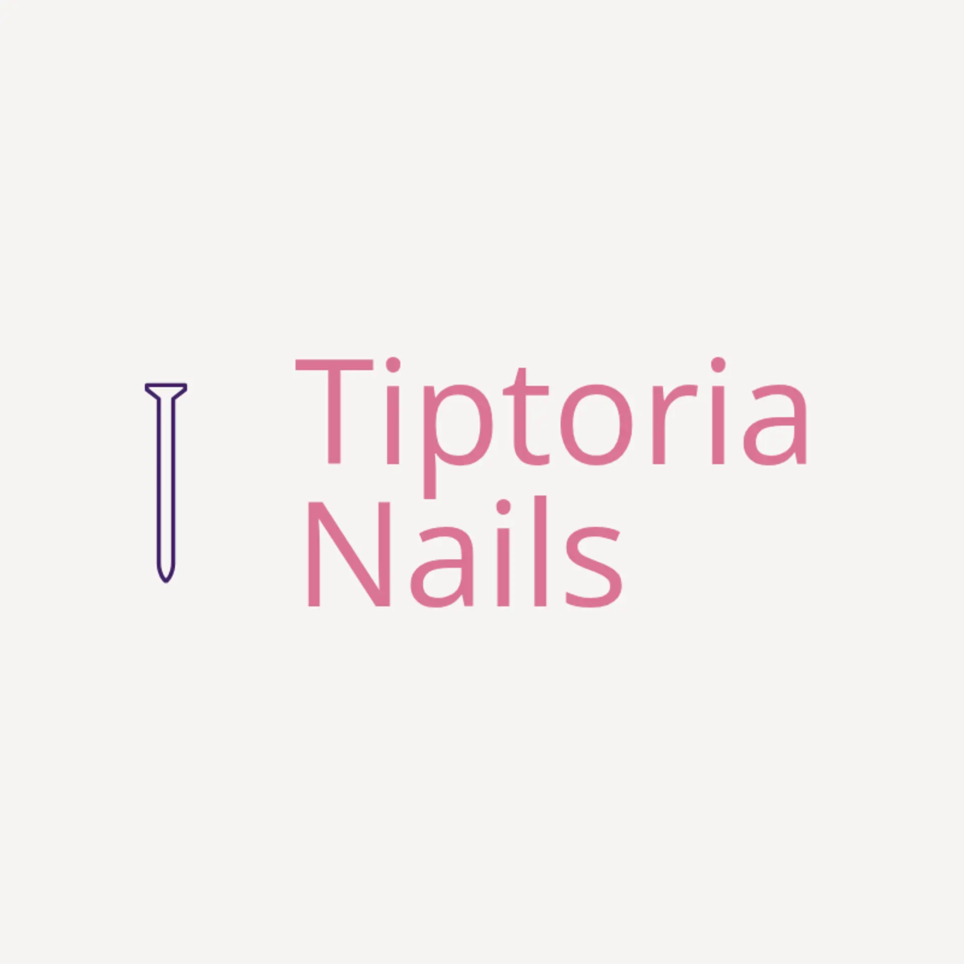 TipToria Nails logo for nail spa