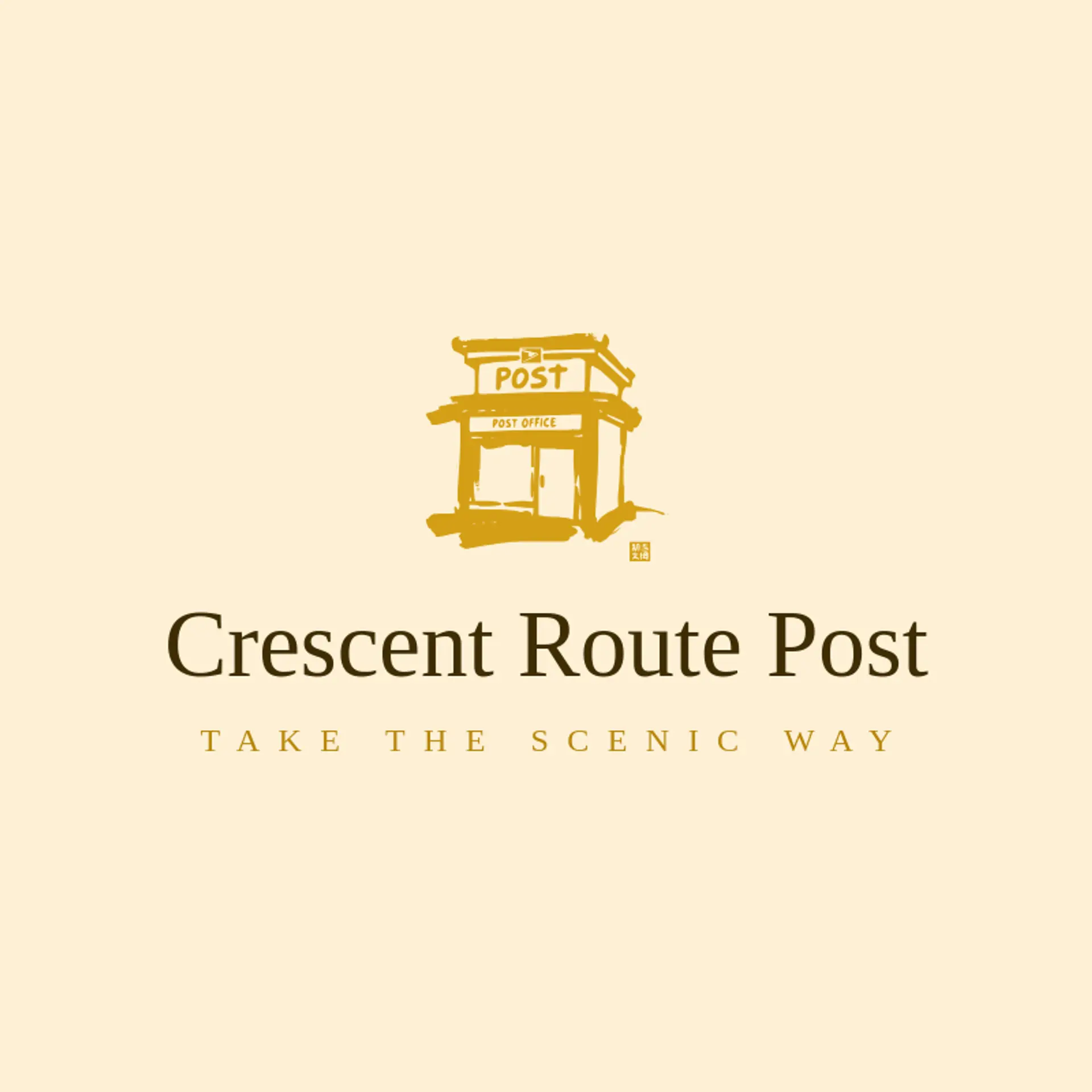 Crescent Route Post logo for post office