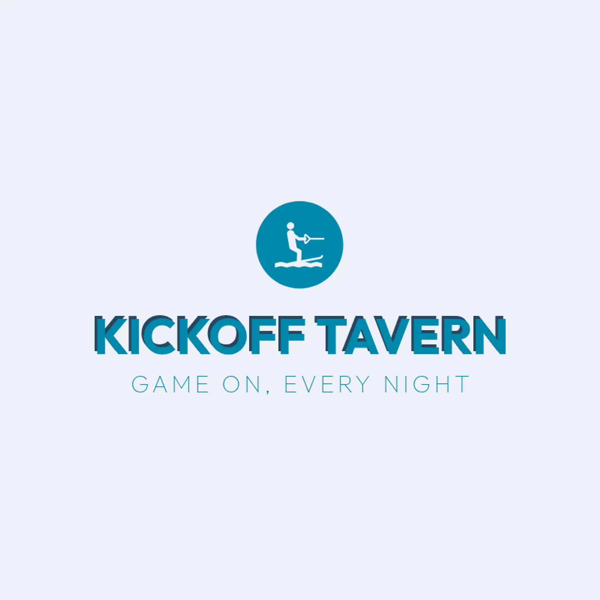 Kickoff Tavern logo for sports bar