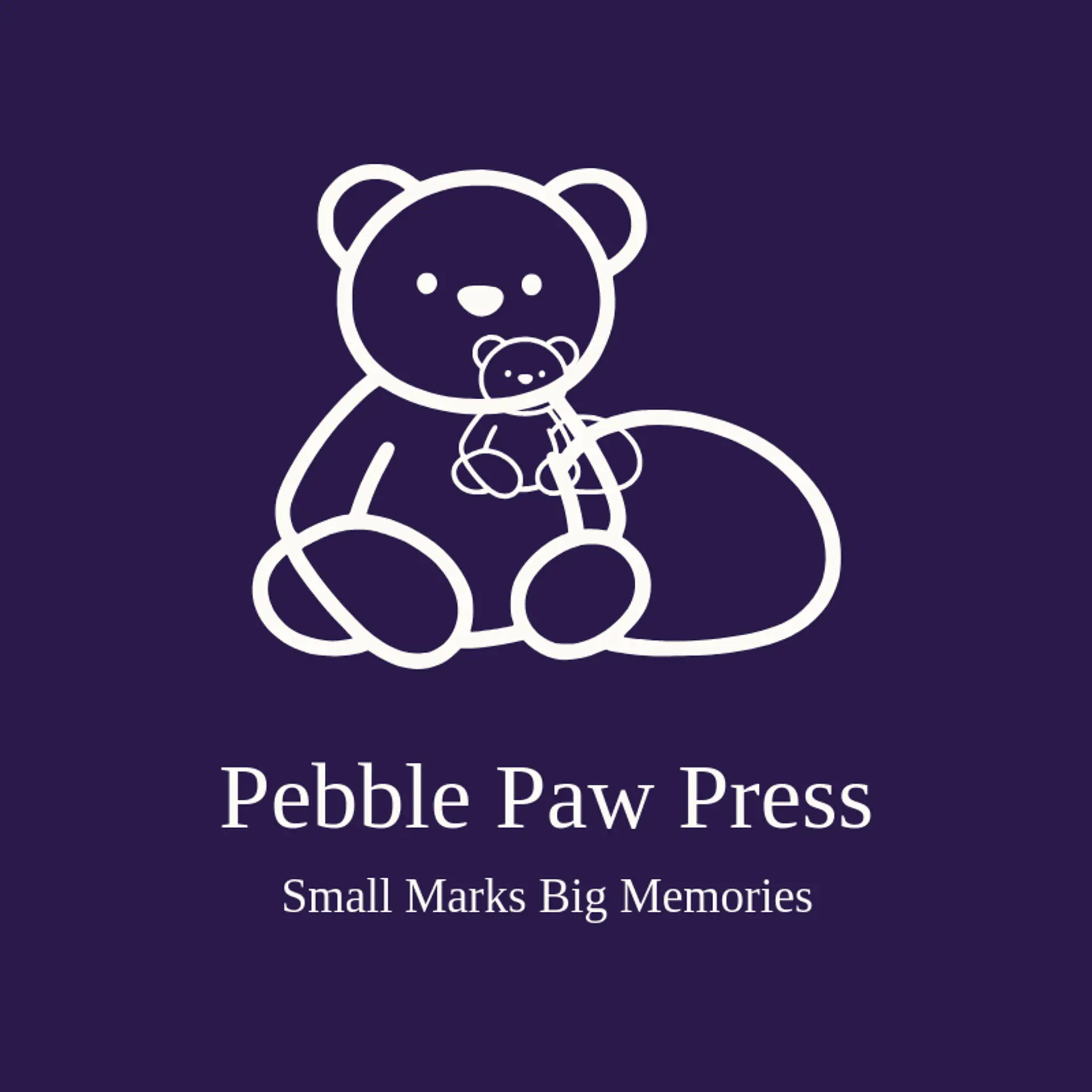Pebble Paw Press logo for teddy bear