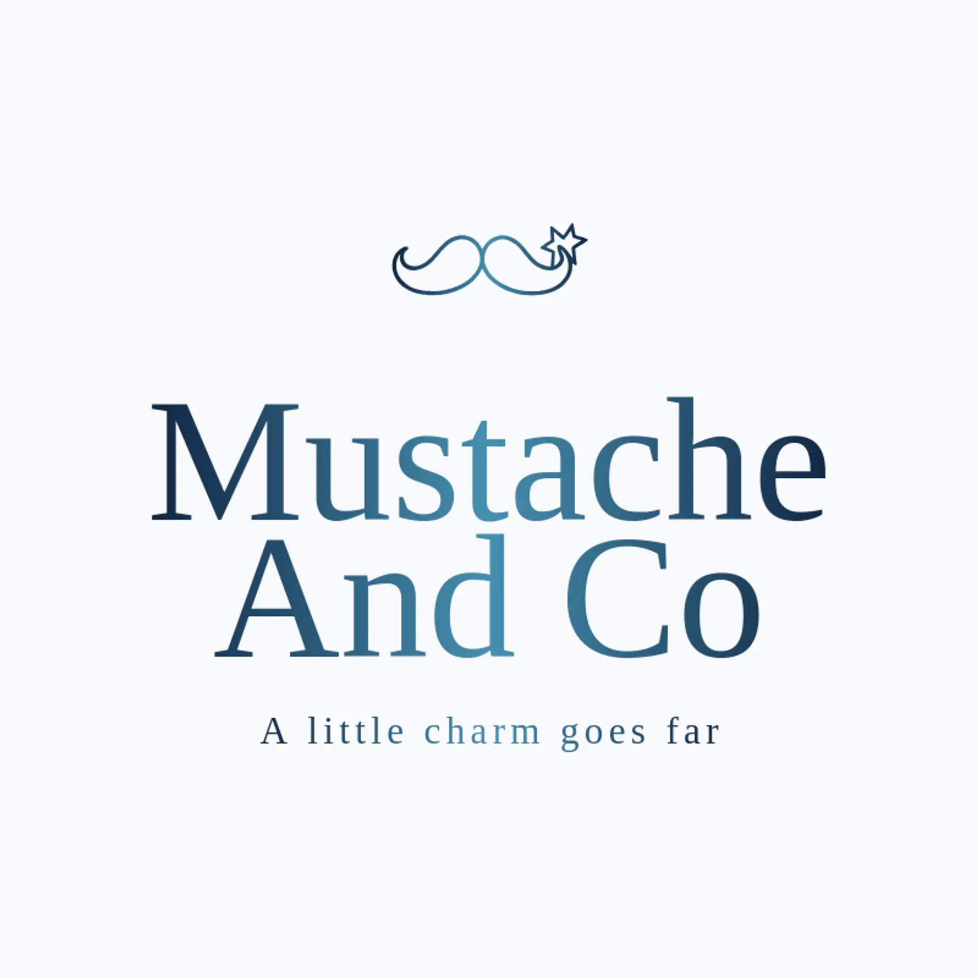 Mustache And Co logo for barbershop