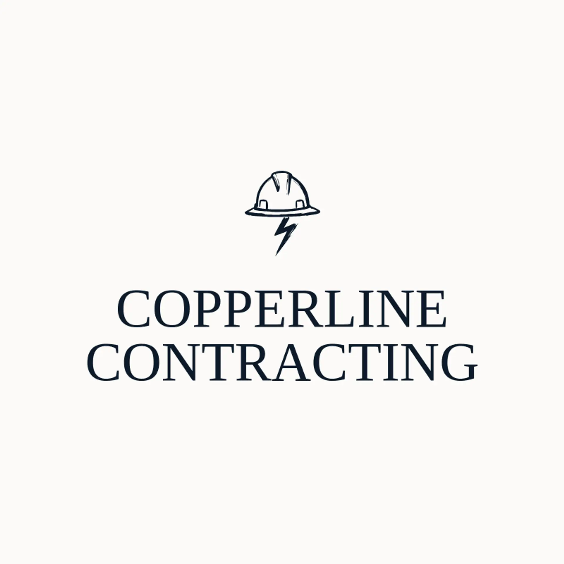 Copperline Contracting logo for hard hat
