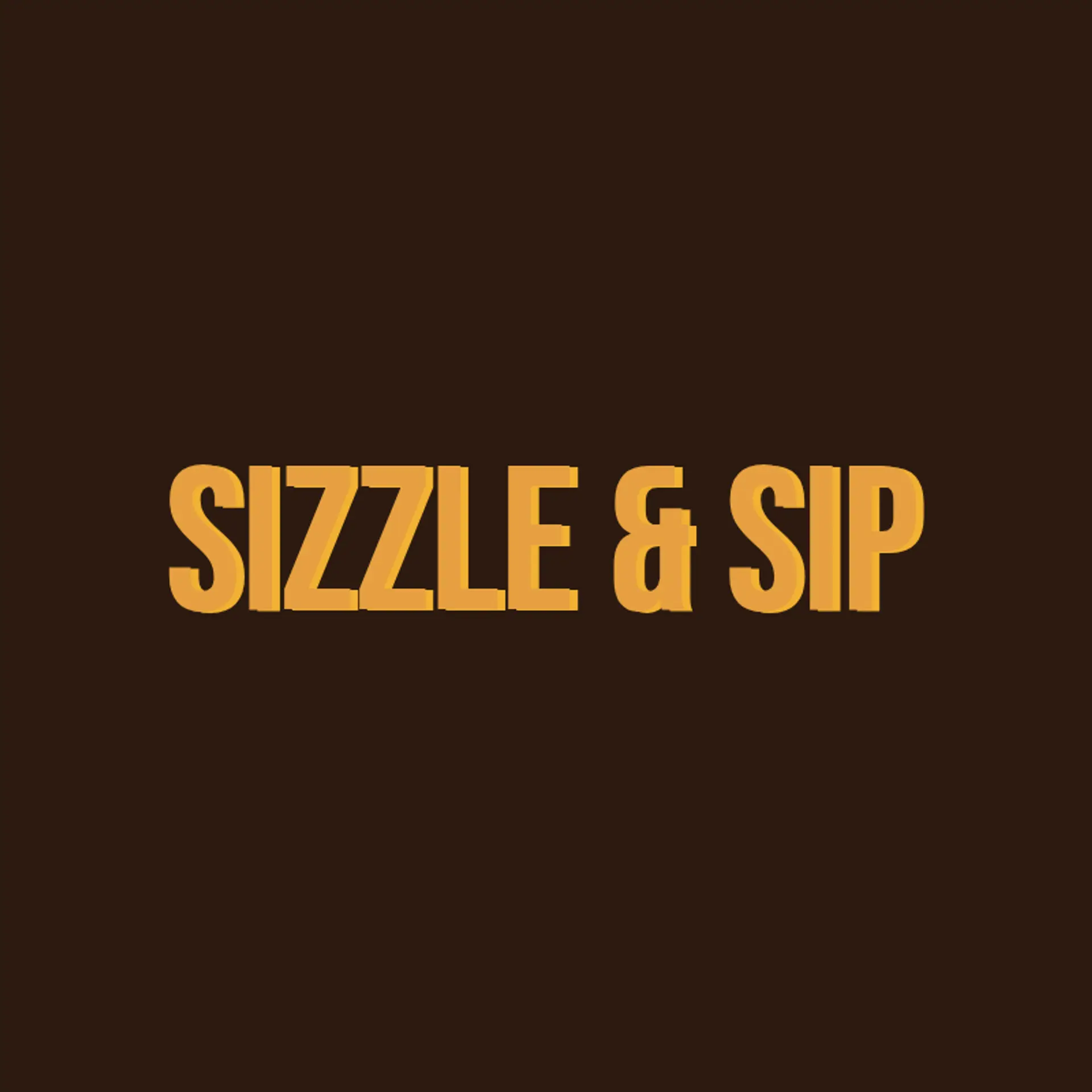 Sizzle & Sip logo for bar restaurant