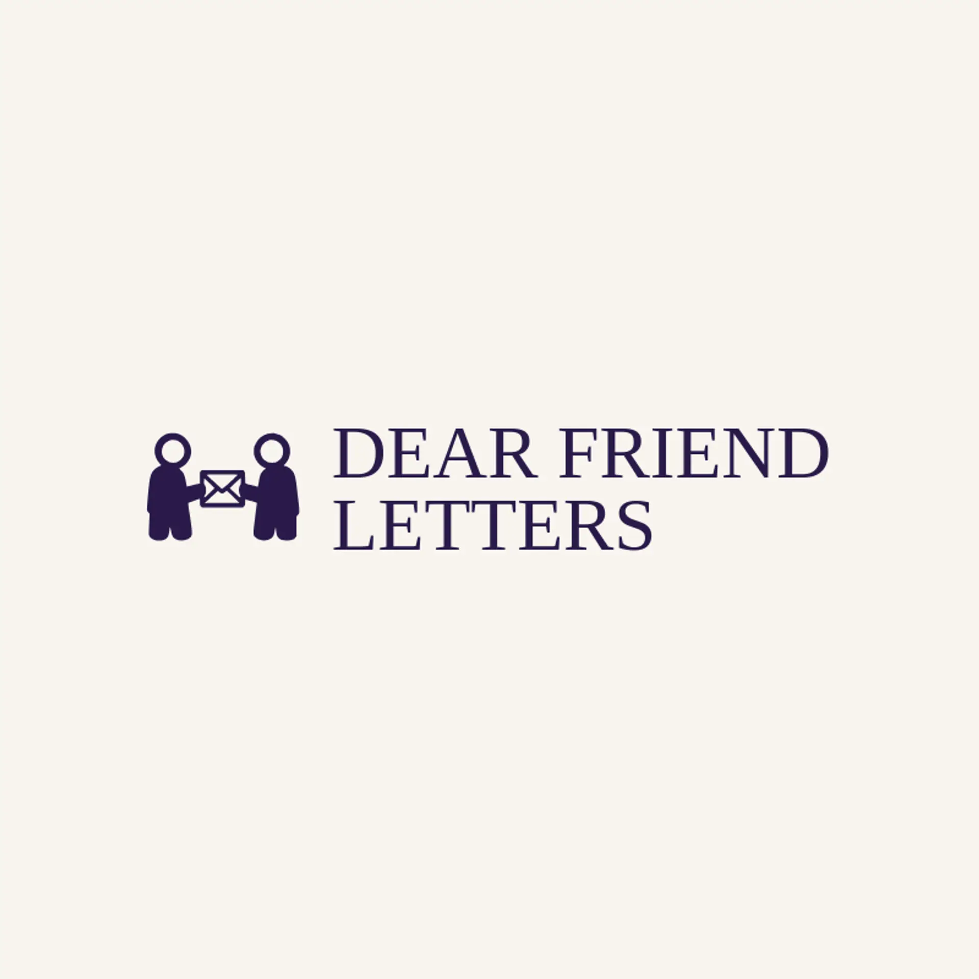 Dear Friend Letters logo for friend