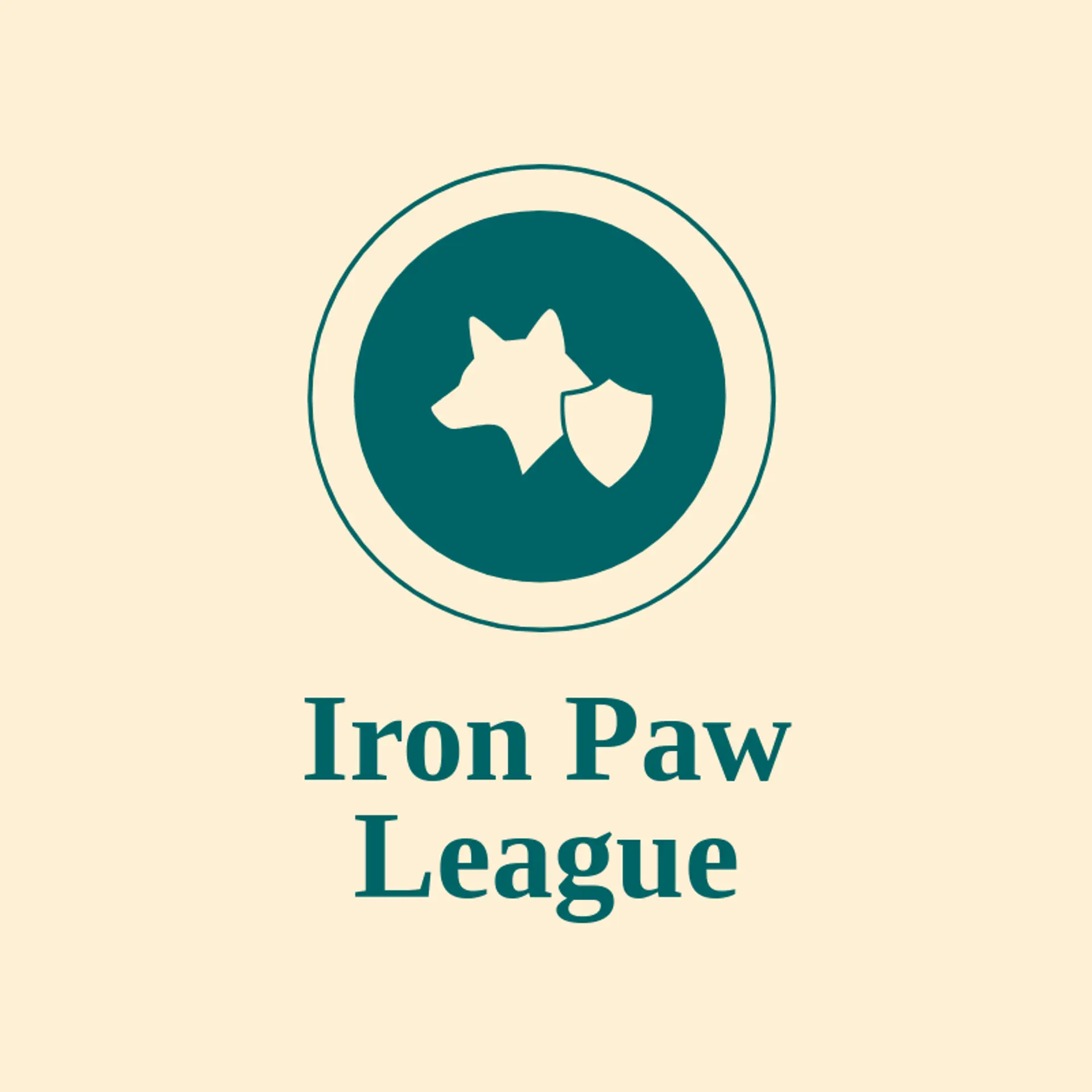 Iron Paw League logo for wolf head