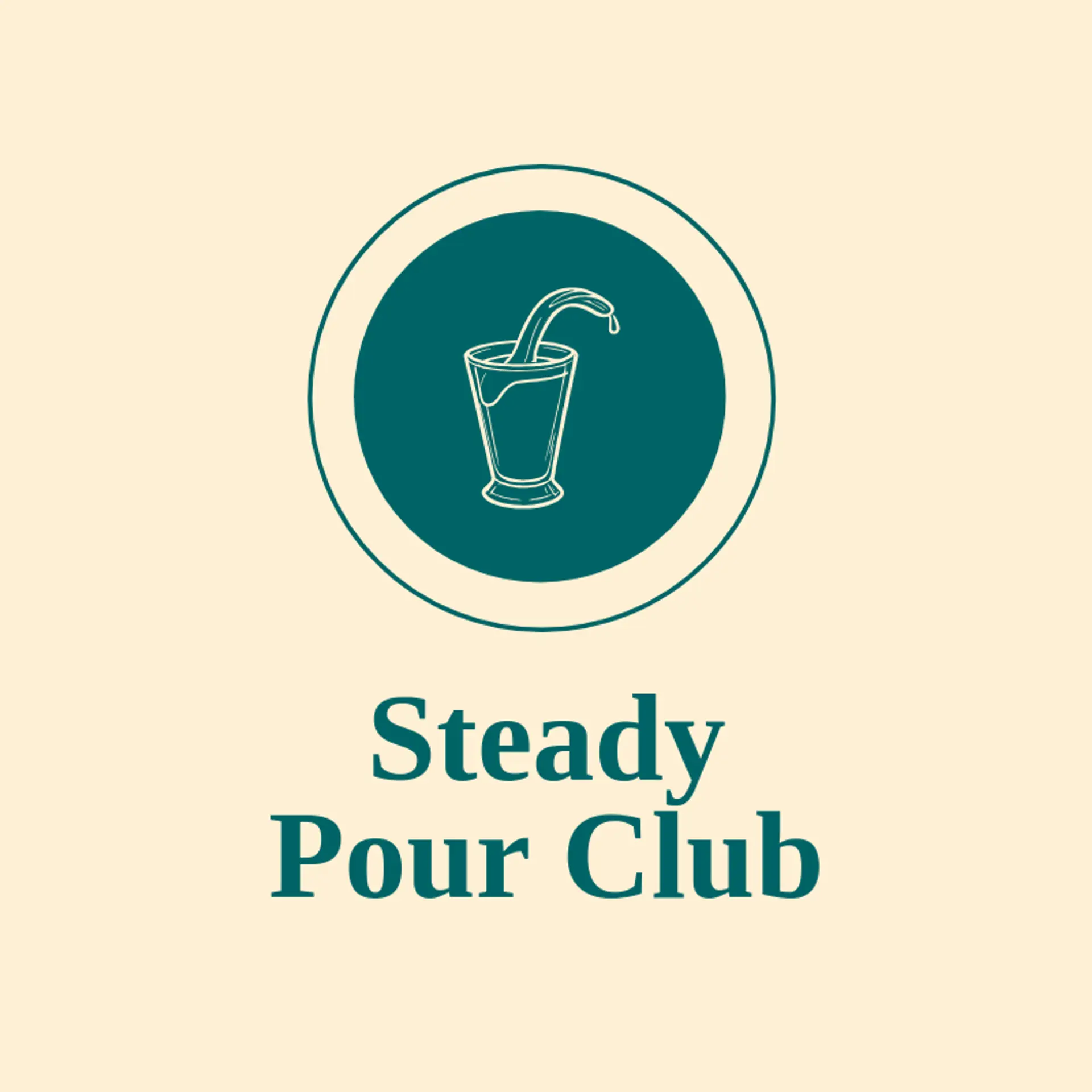 Steady Pour Club logo for drink