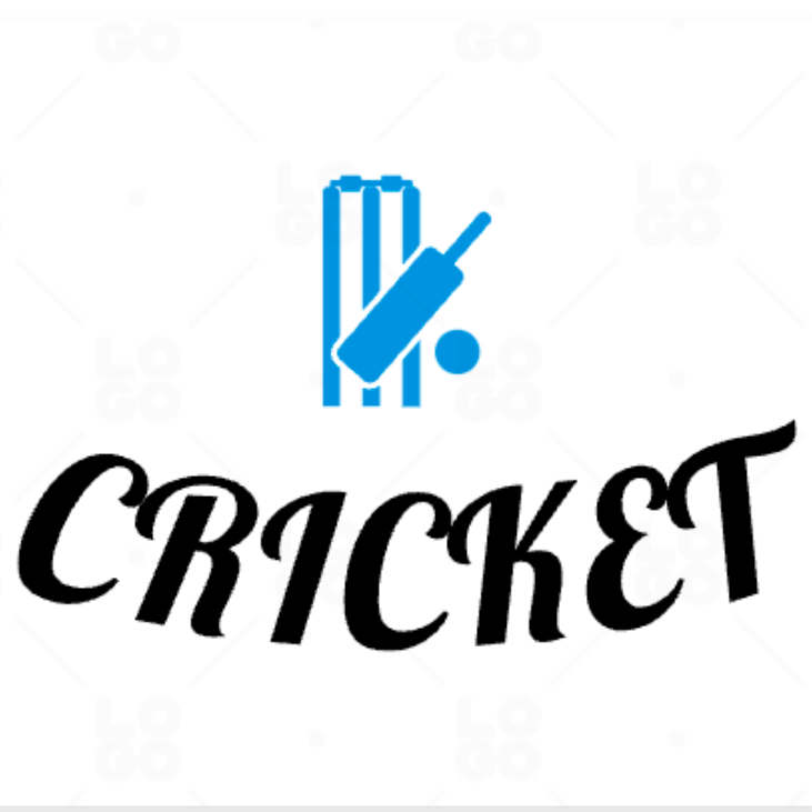 Cricket logo design concept with crown icon Vector Image