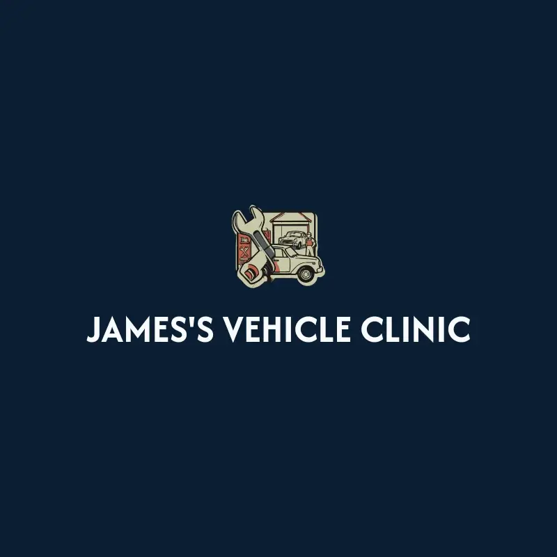 James's Vehicle Clinic logo, an auto repair shop name idea
