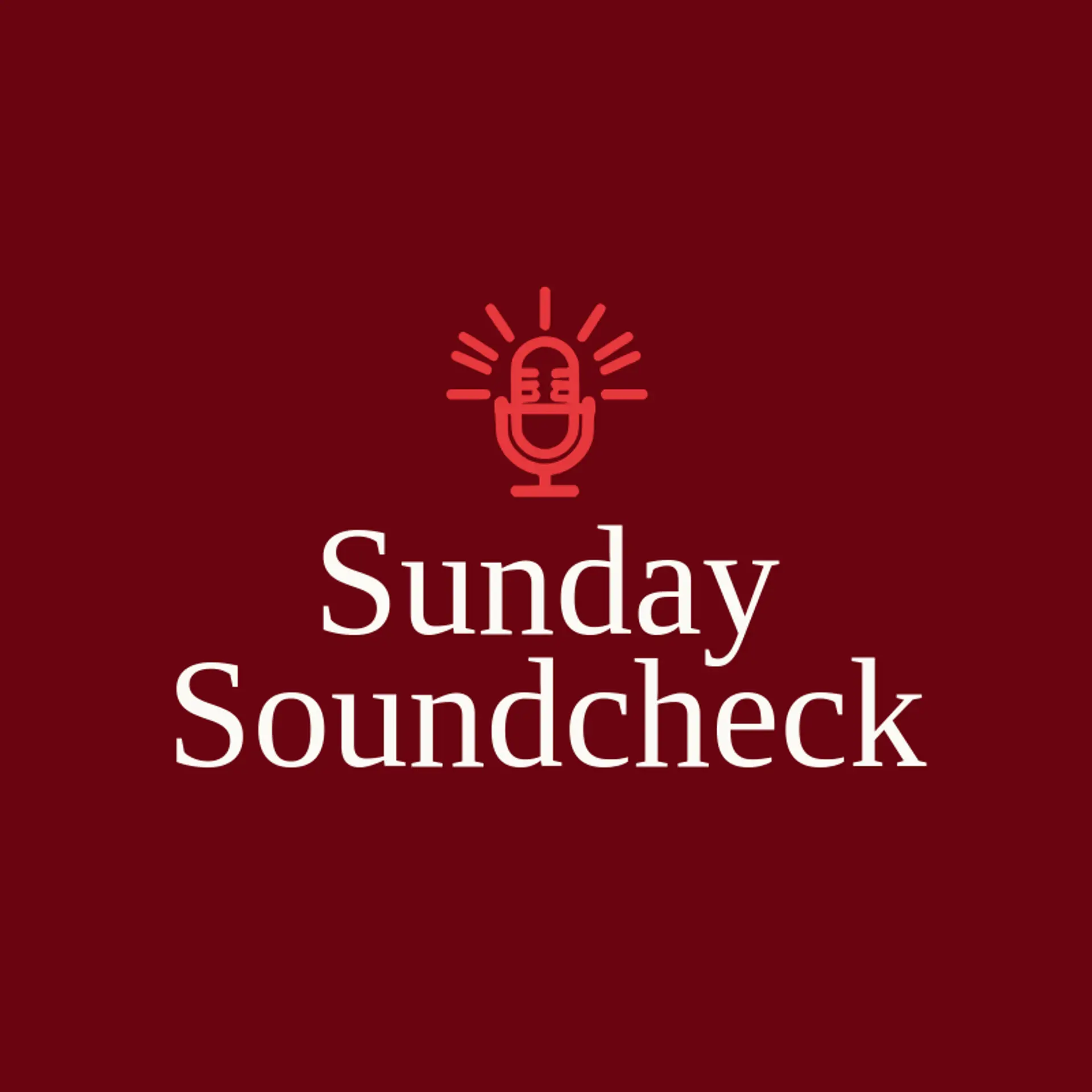 Sunday Soundcheck logo for streamer