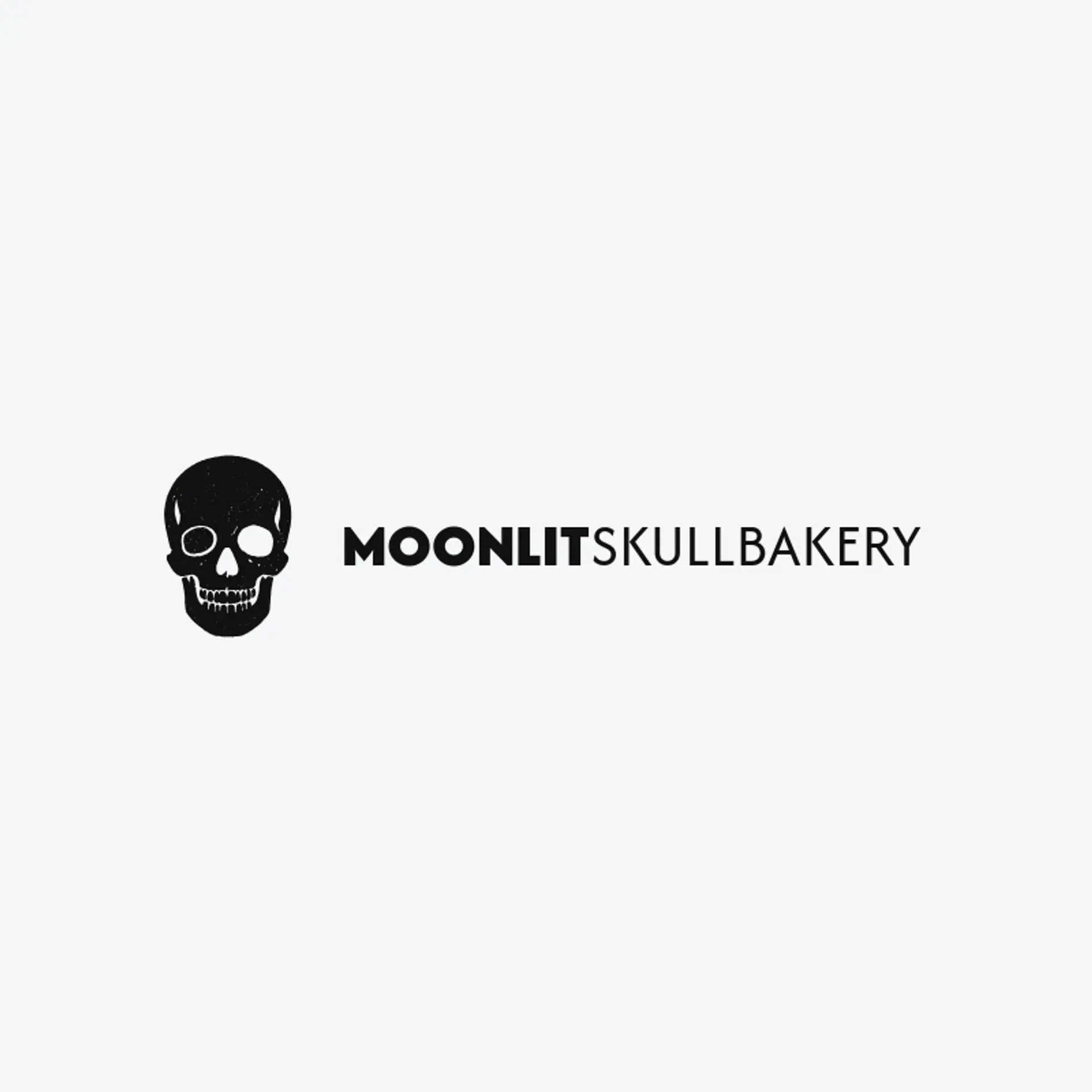 Moonlit Skull Bakery logo for skull
