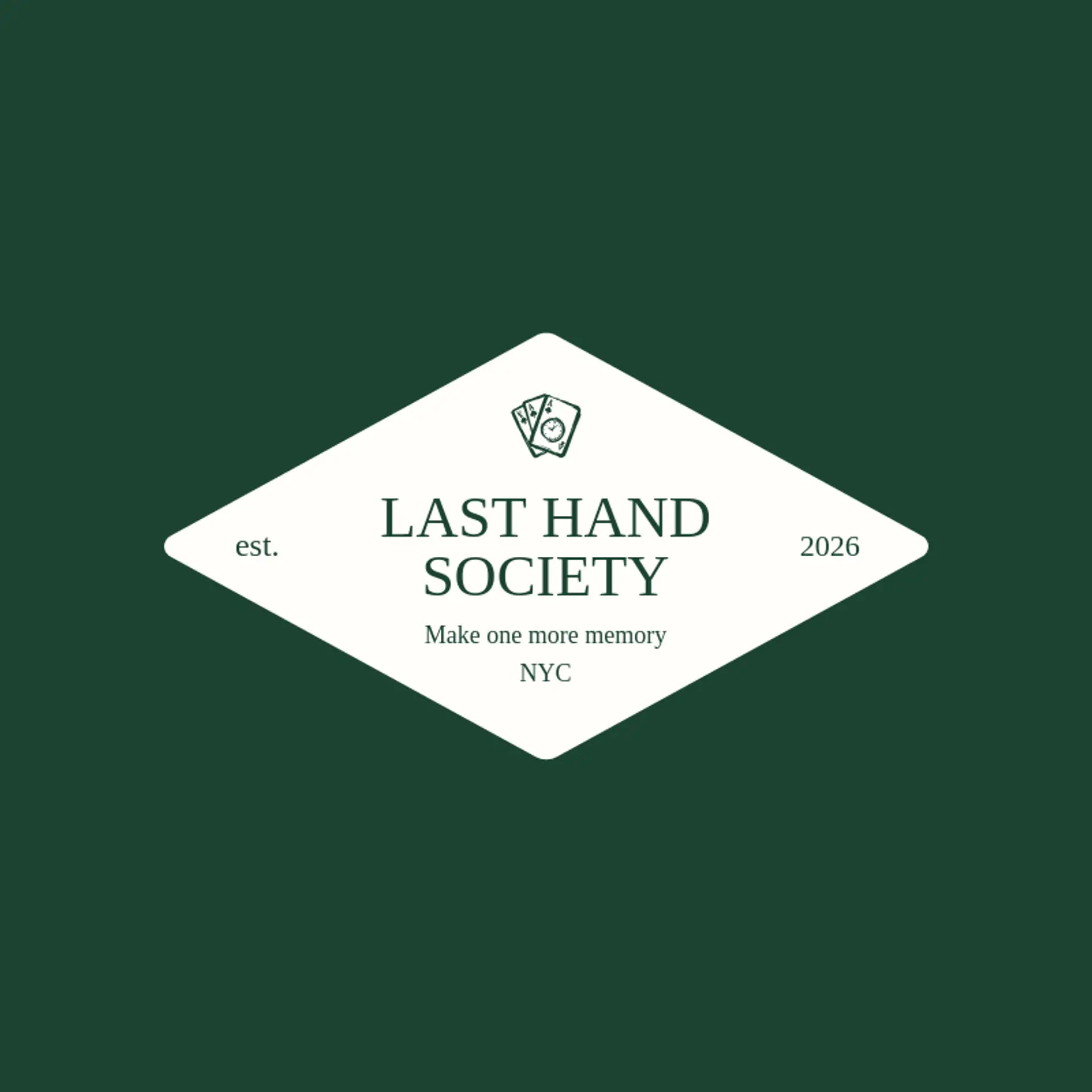 Last Hand Society logo for playing cards