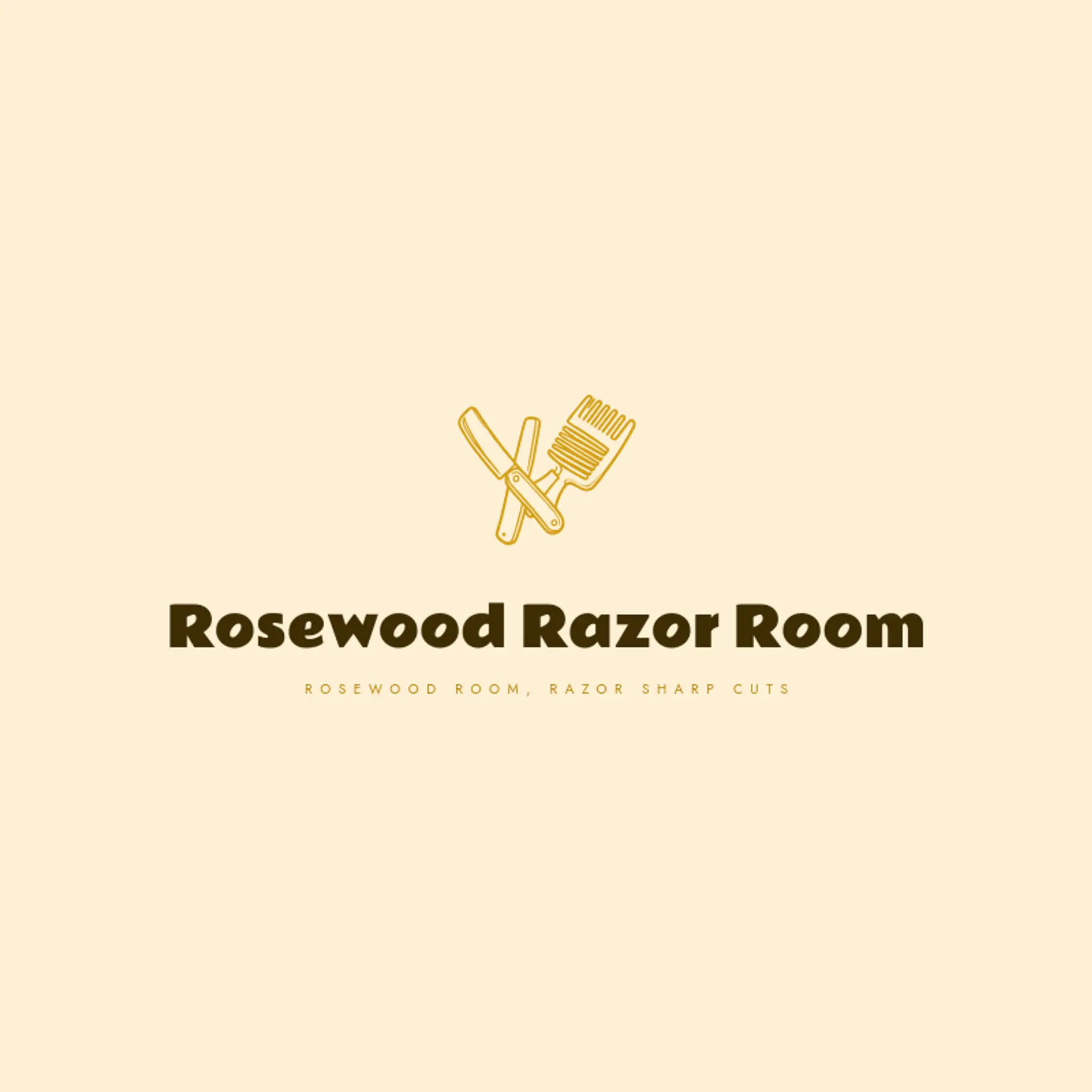 Rosewood Razor Room logo for hair stylist