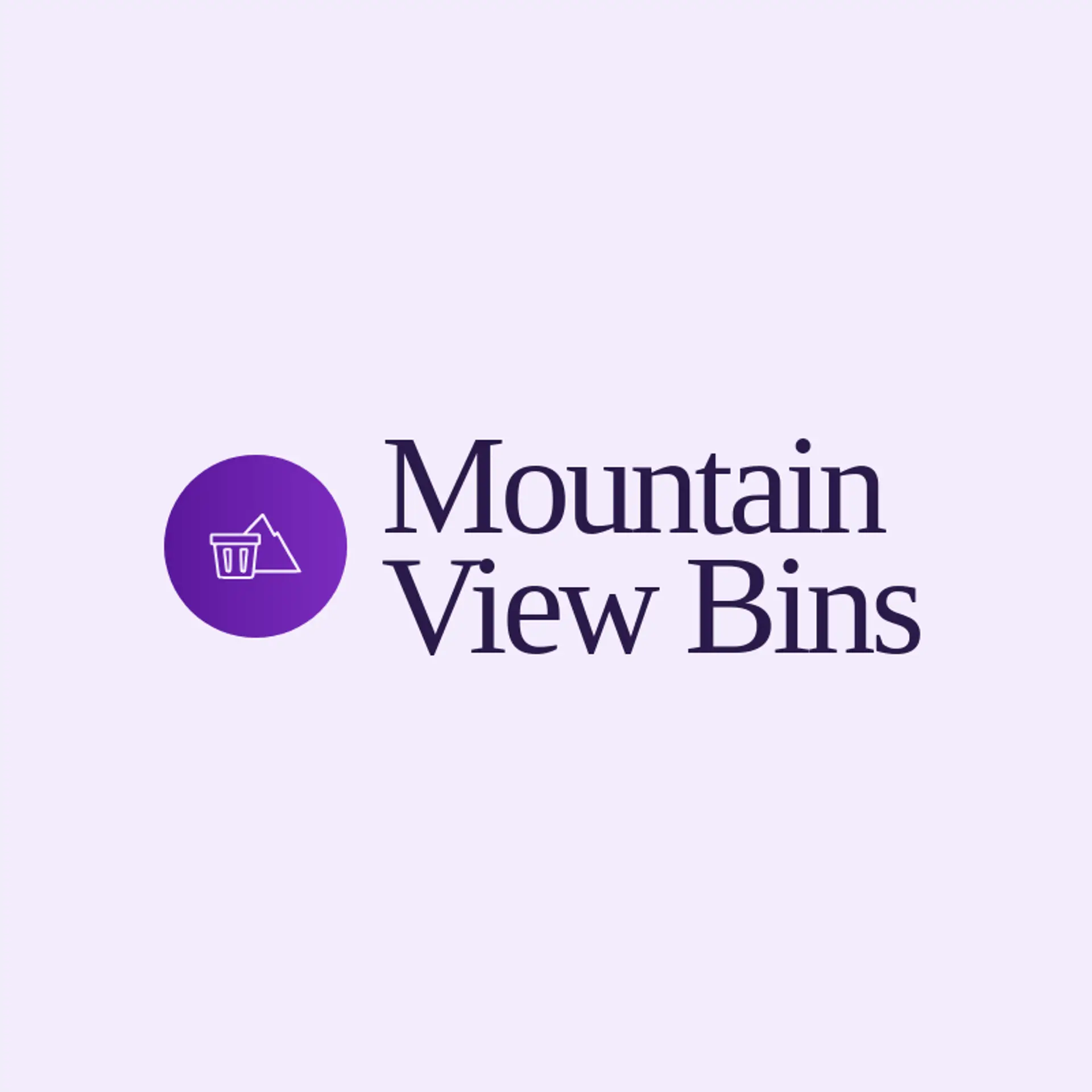 Mountain View Bins logo for dumpster