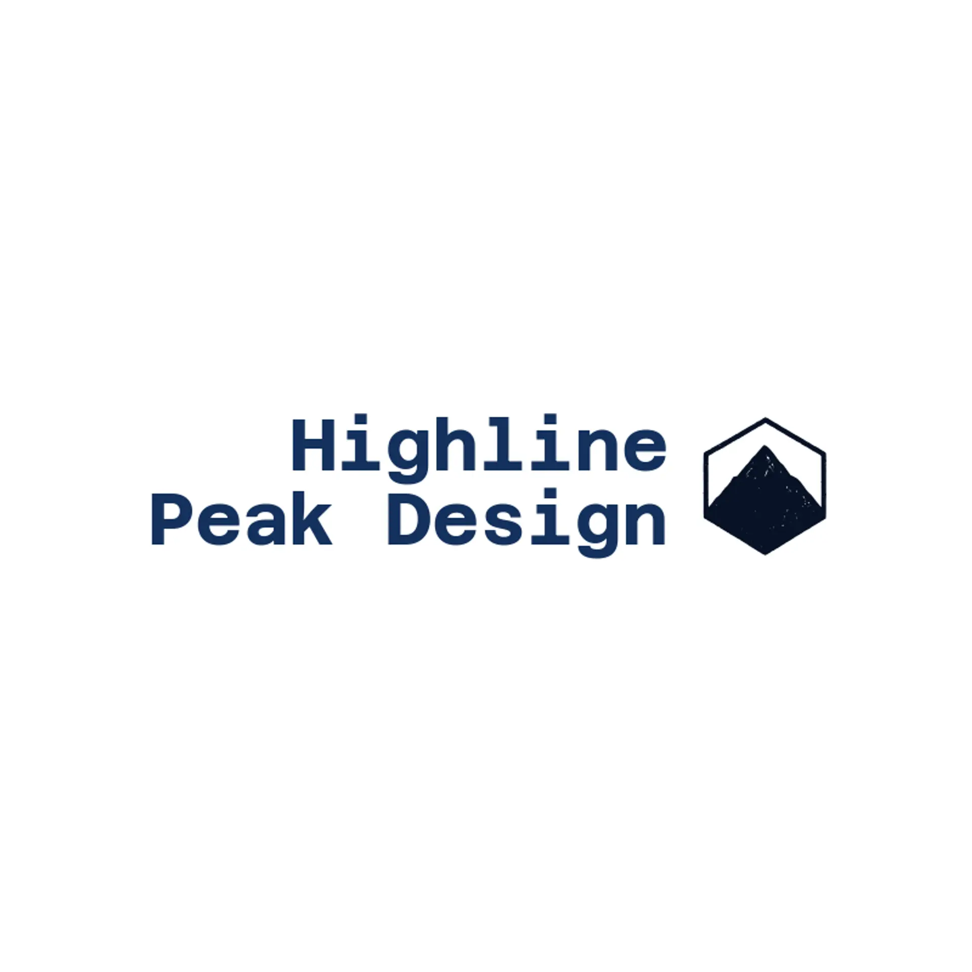 Highline Peak Design logo for hexagon