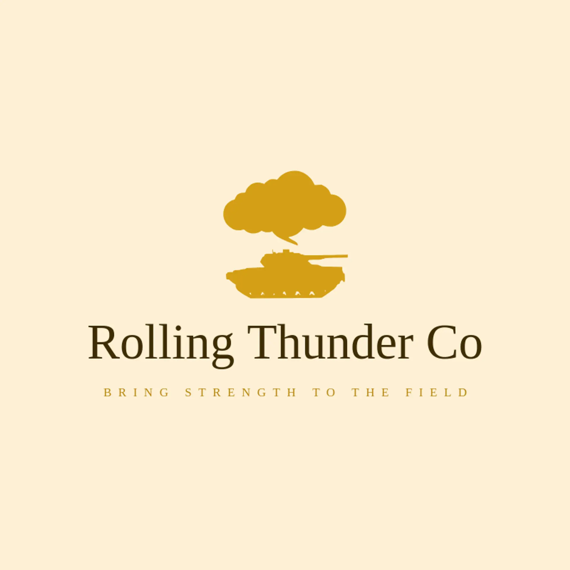 Rolling Thunder Co logo for tank