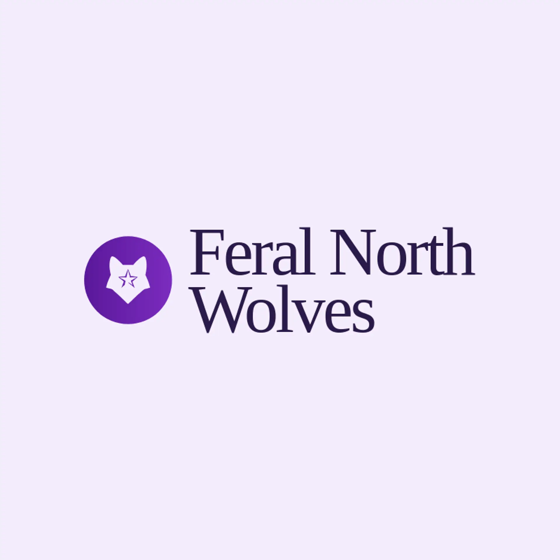 Feral North Wolves logo for wolf head
