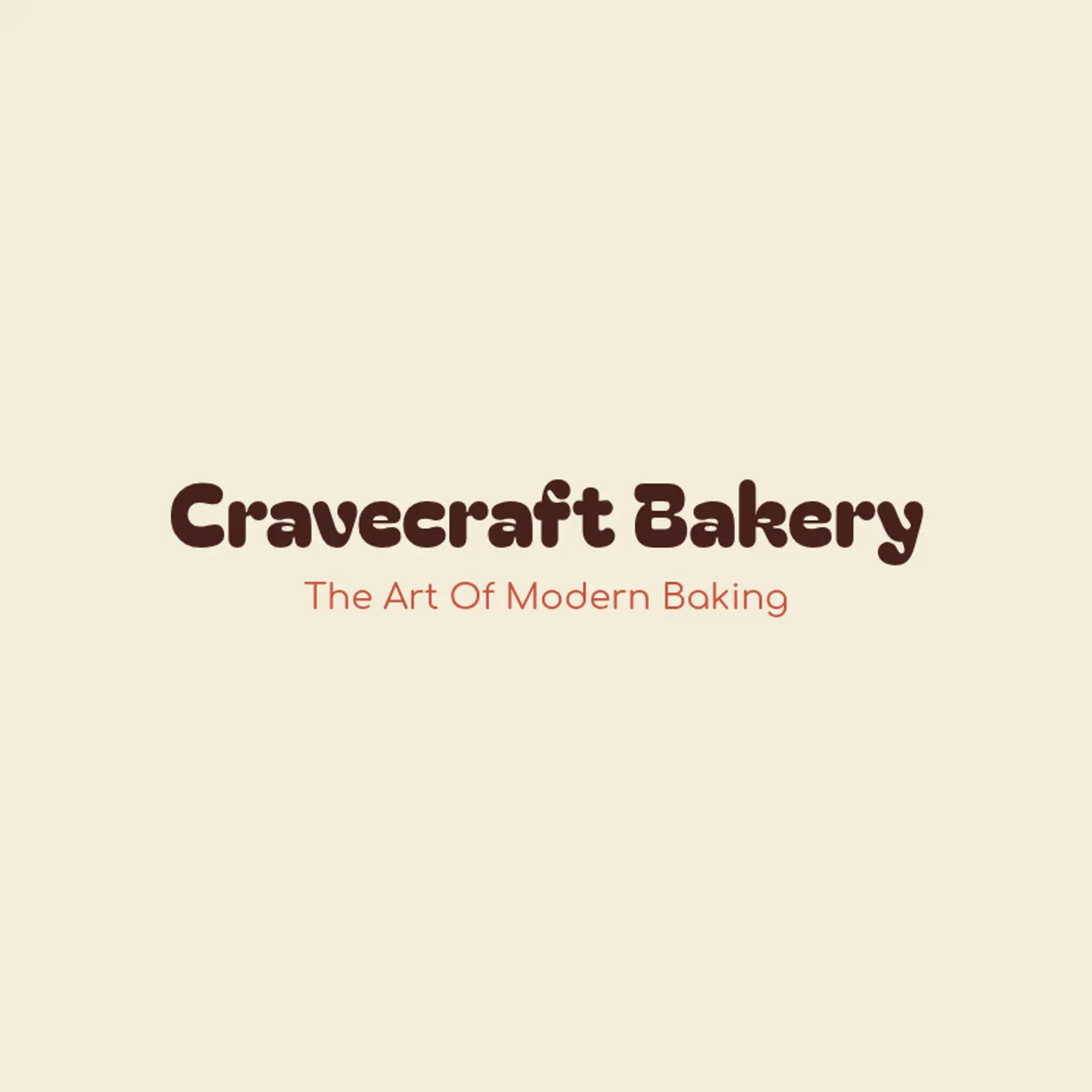 CraveCraft Bakery logo for modern bakery