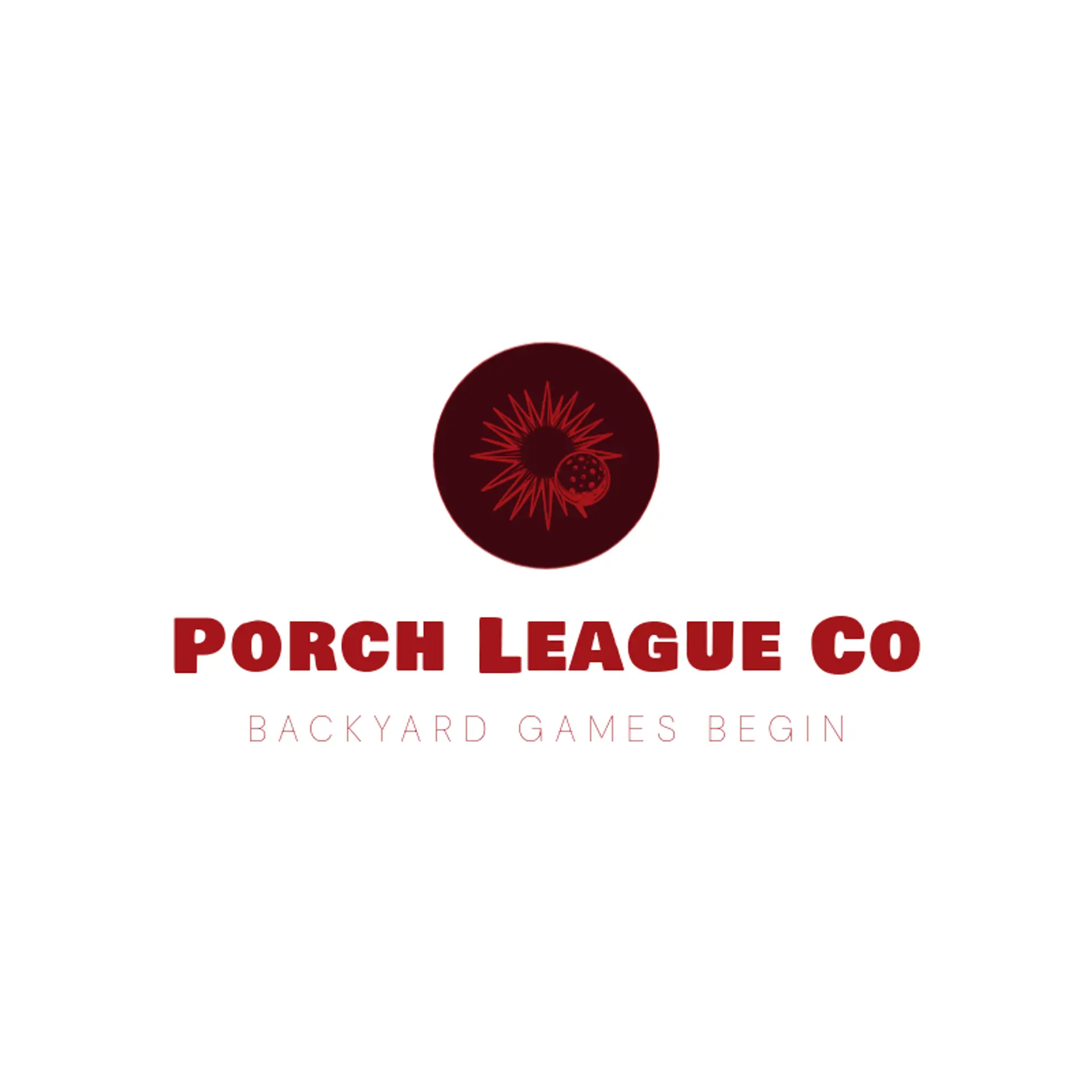 Porch League Co logo for wiffleball