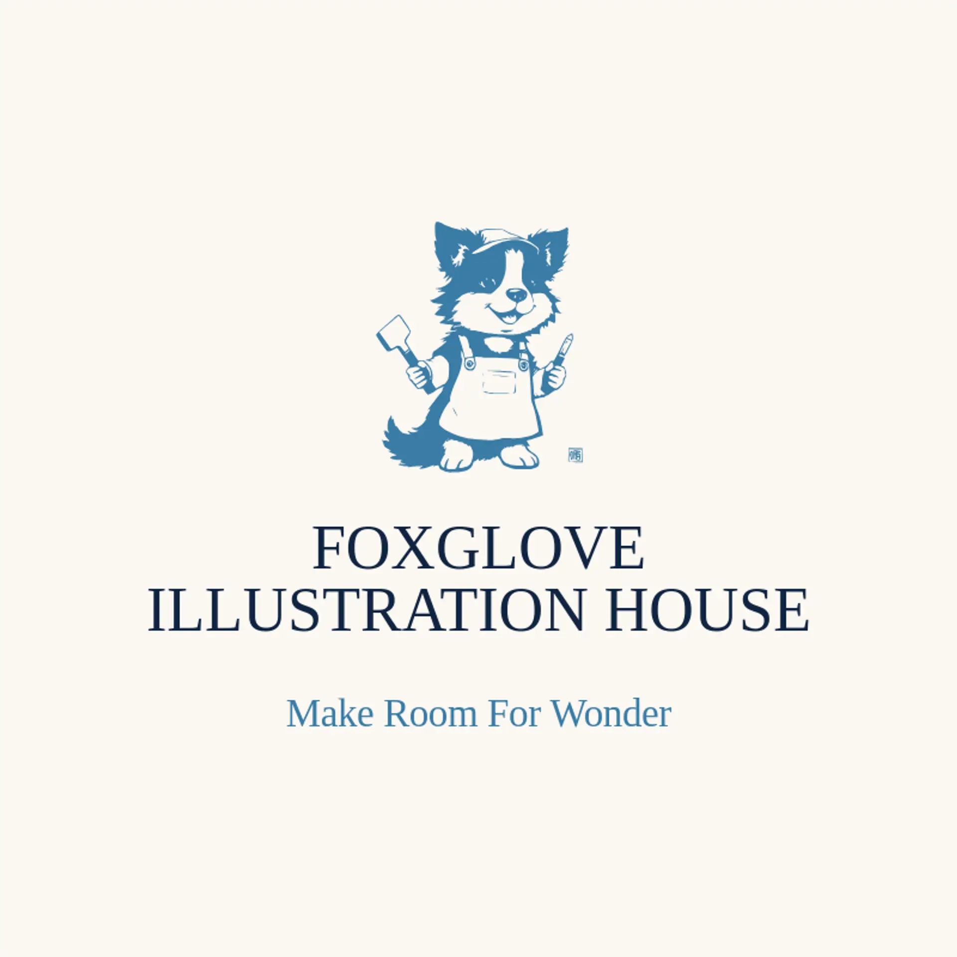 Foxglove Illustration House logo for illustrator