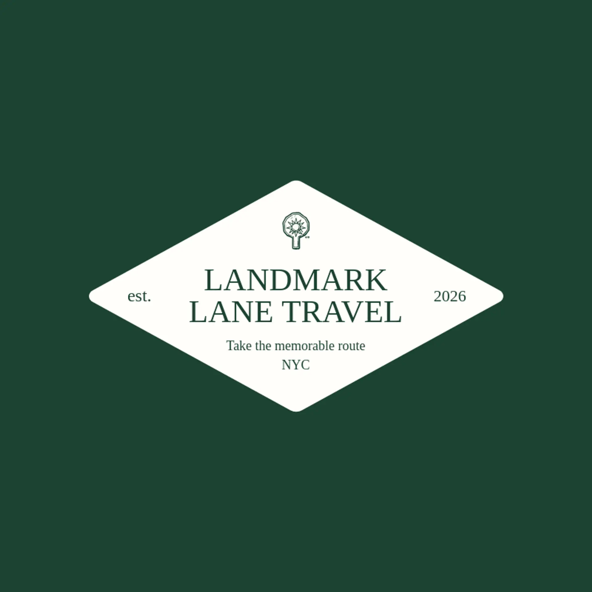 Landmark Lane Travel logo for landmark