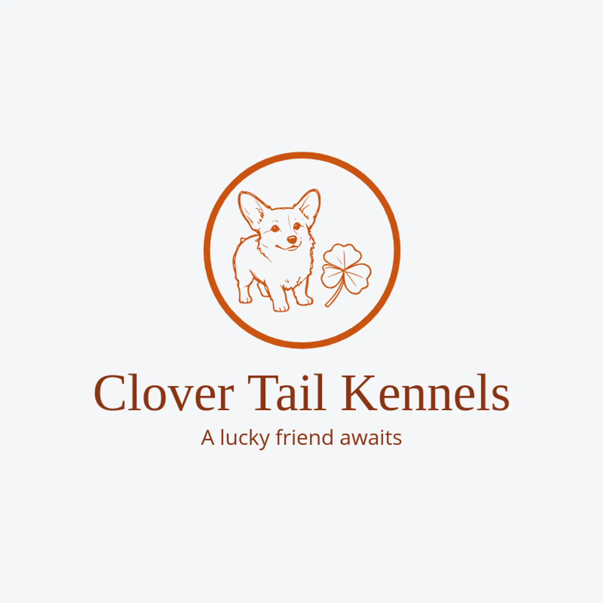Clover Tail Kennels logo for corgi