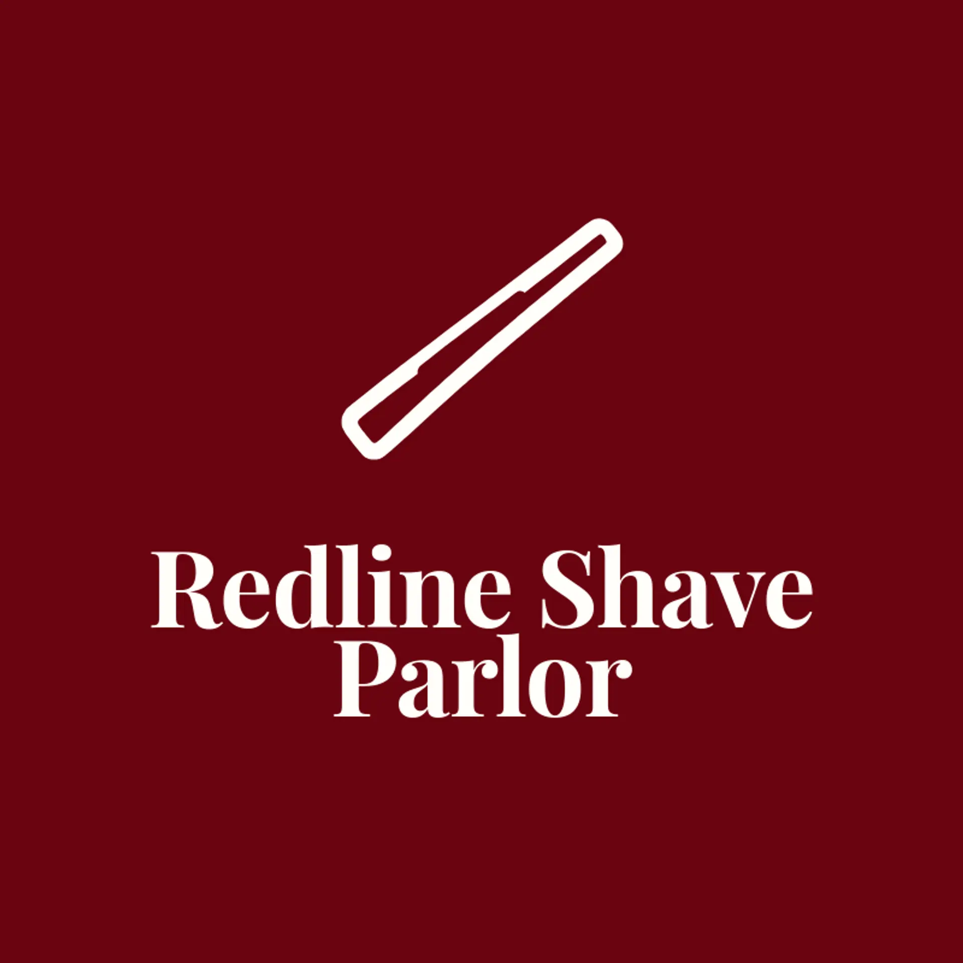 Redline Shave Parlor logo for men salon