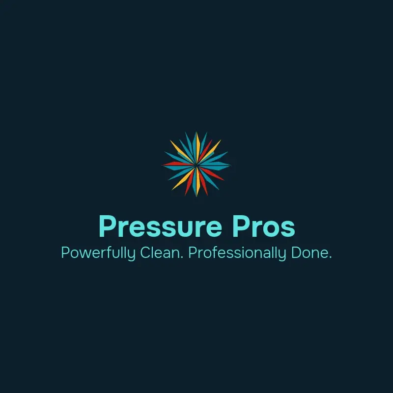 The pressure washing name Pressure Pros as a branded logo with a color icon