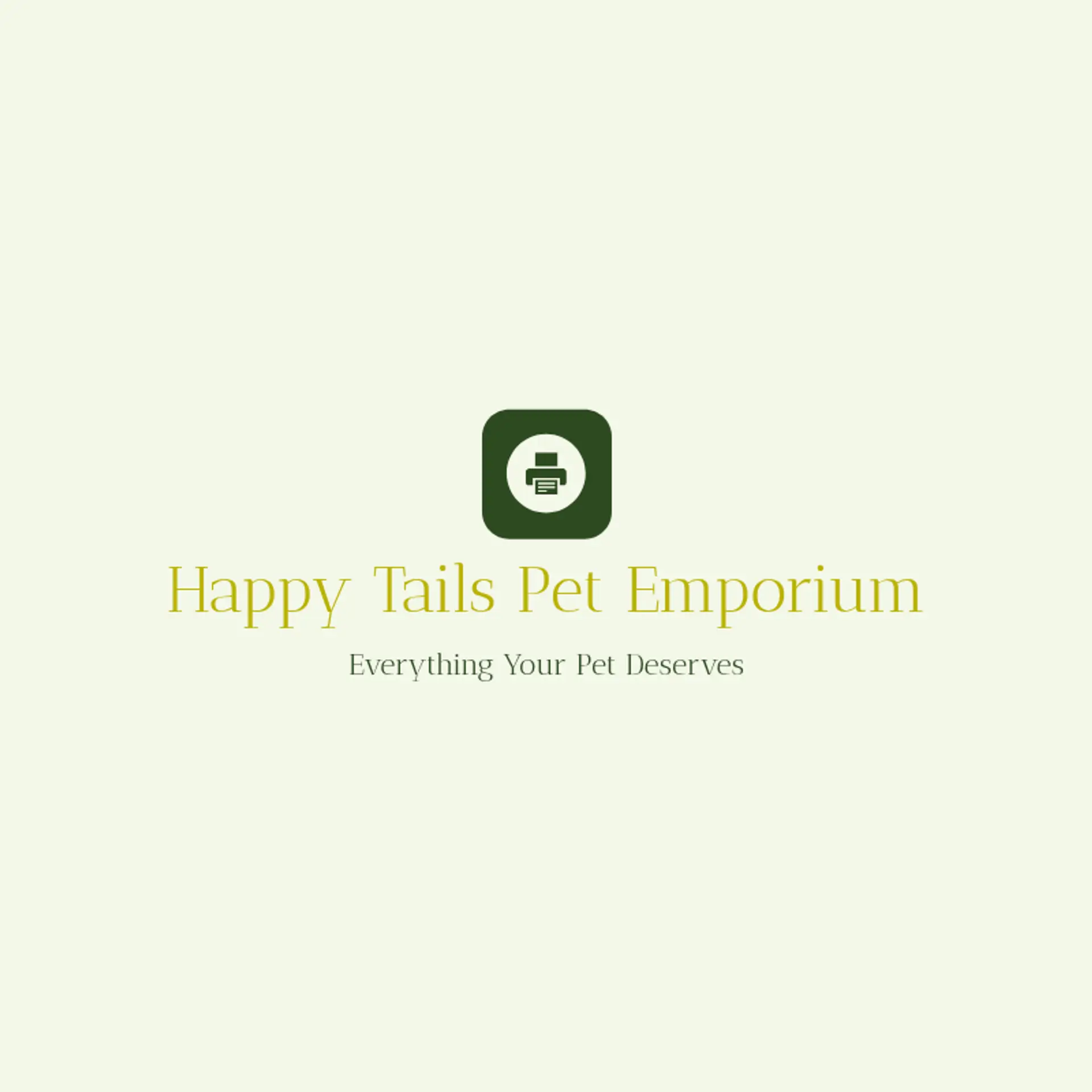 Happy Tails Pet Emporium logo for pet store
