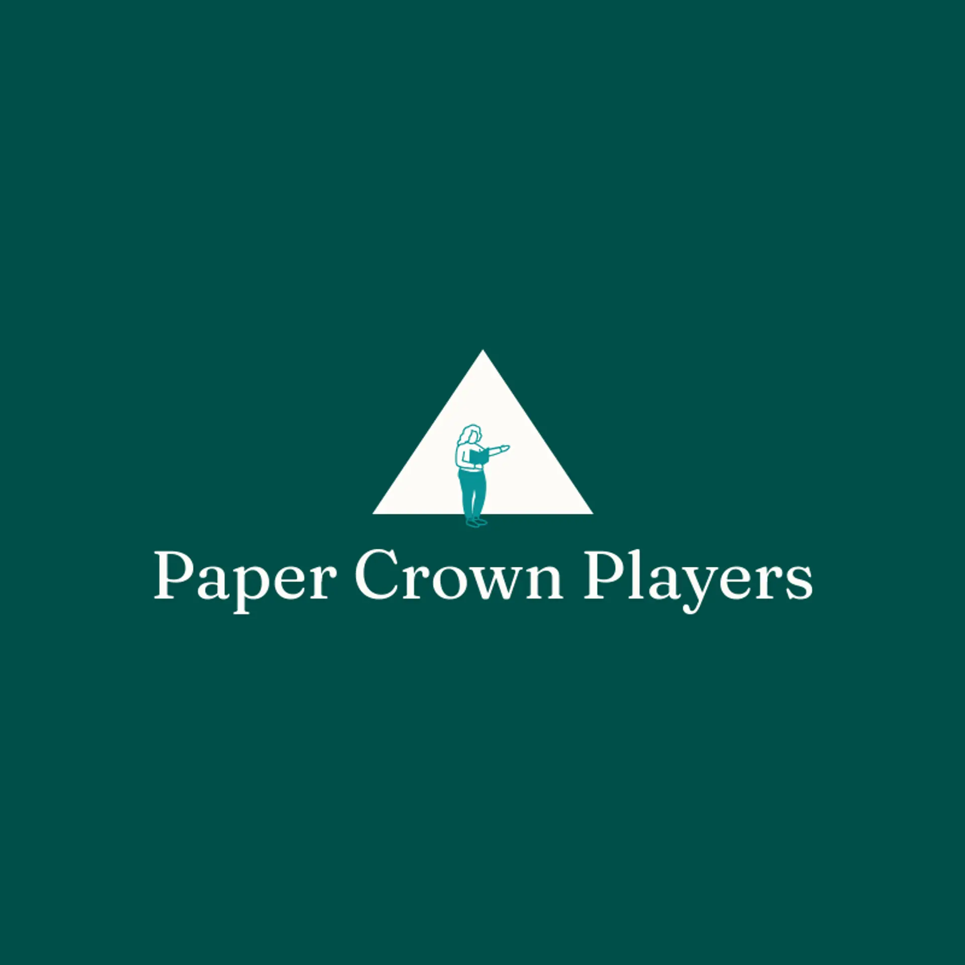 Paper Crown Players logo for playwright