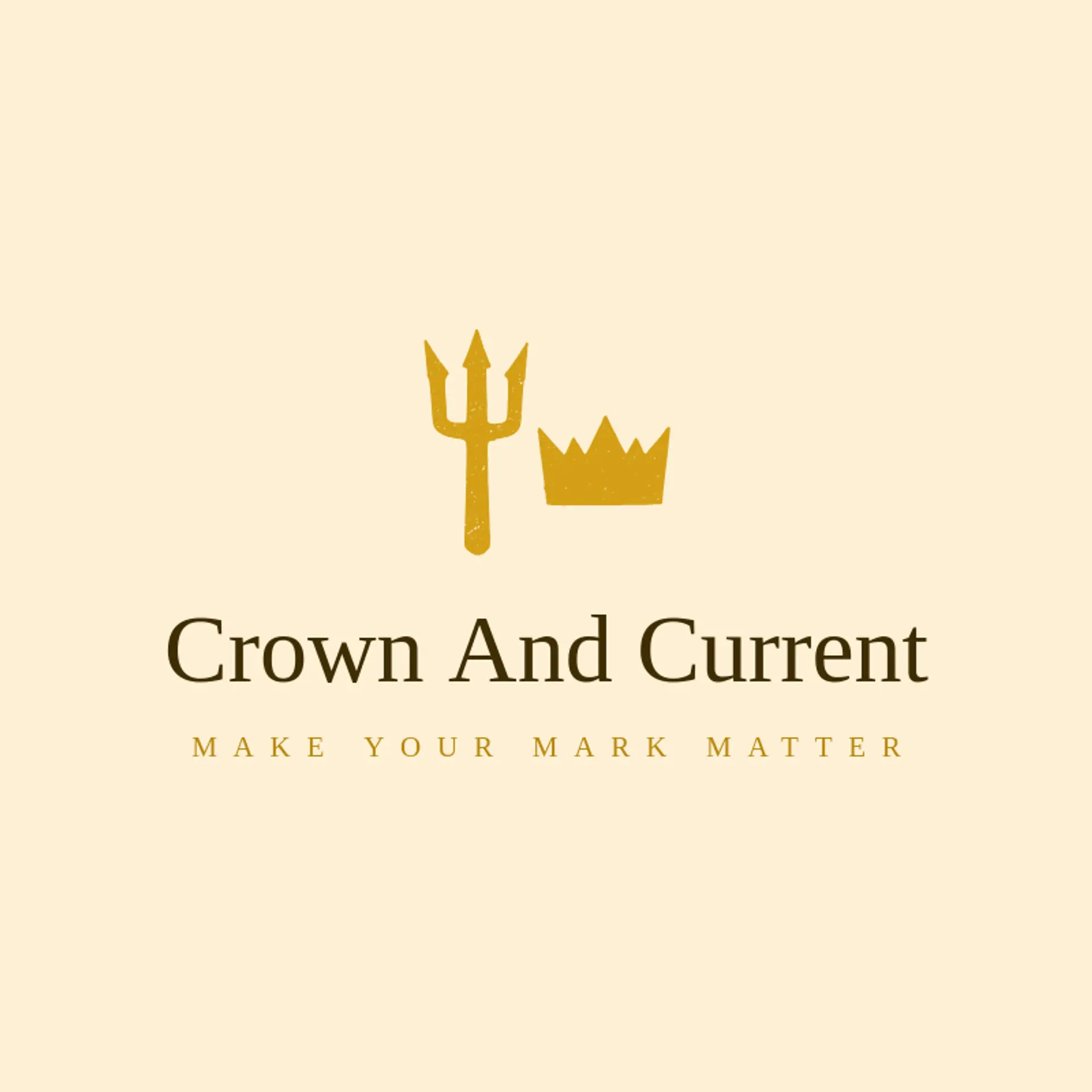 Crown and Current logo for trident