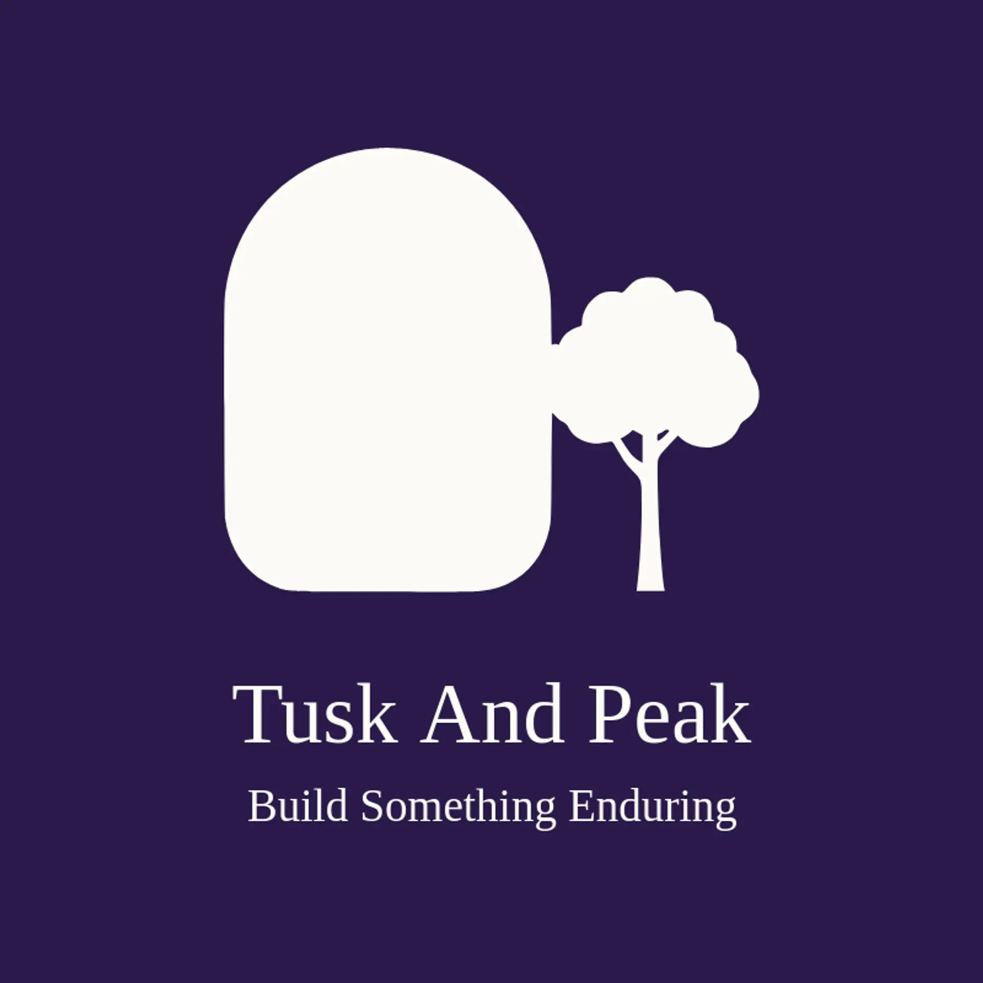 Tusk and Peak logo for elephant