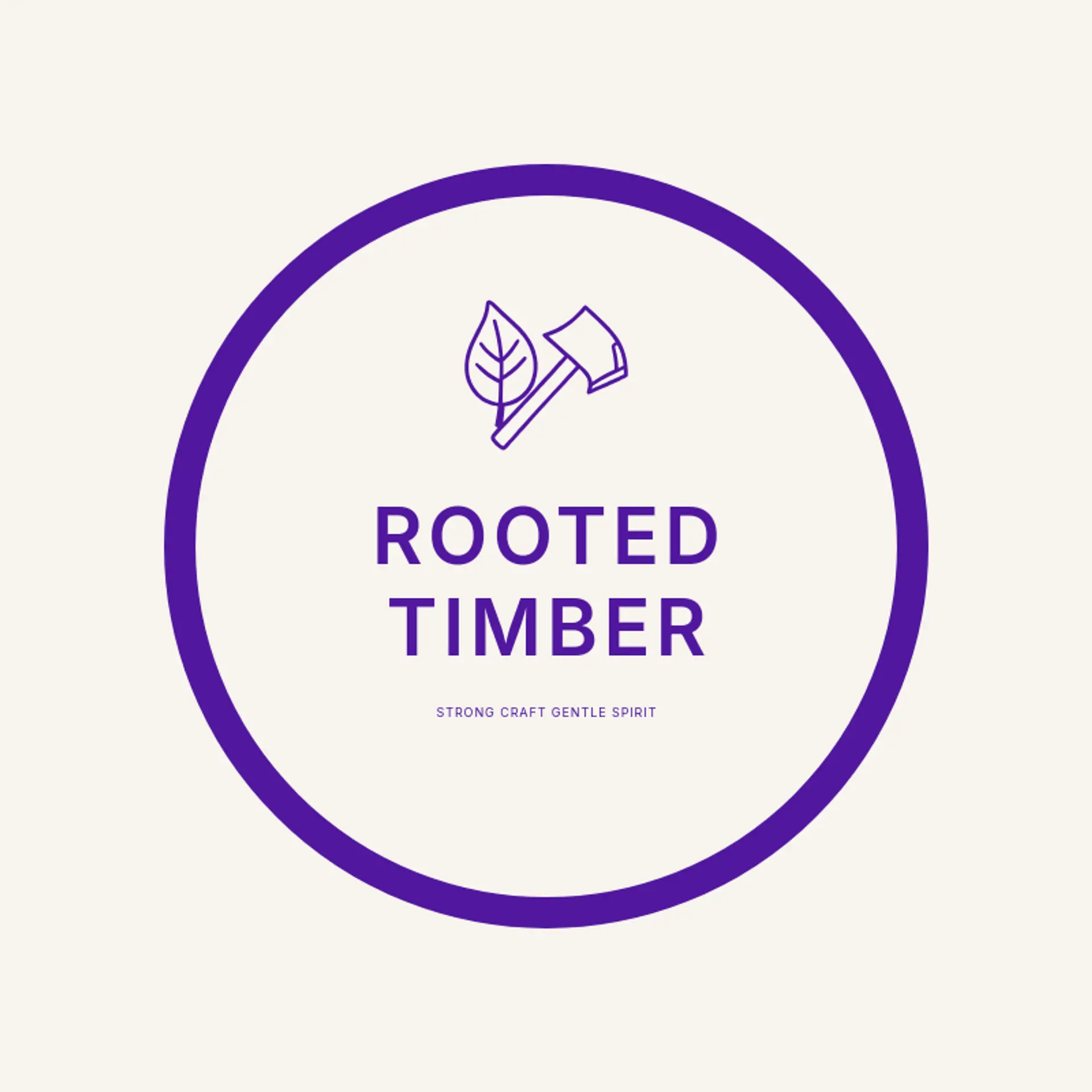 Rooted Timber logo for wood